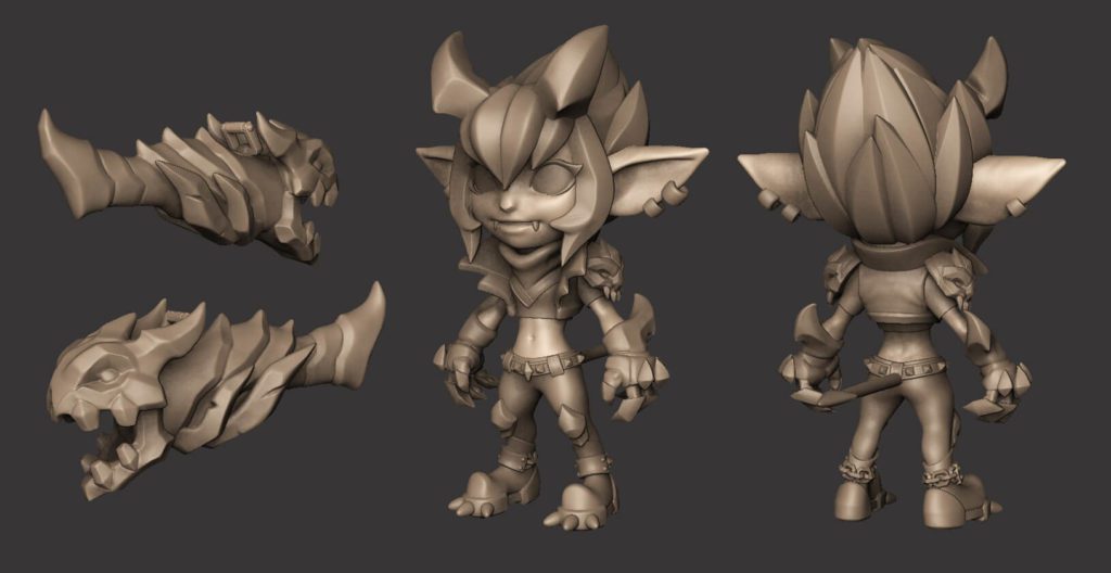 Riot Games League of Legends Little Demon Tristana Model