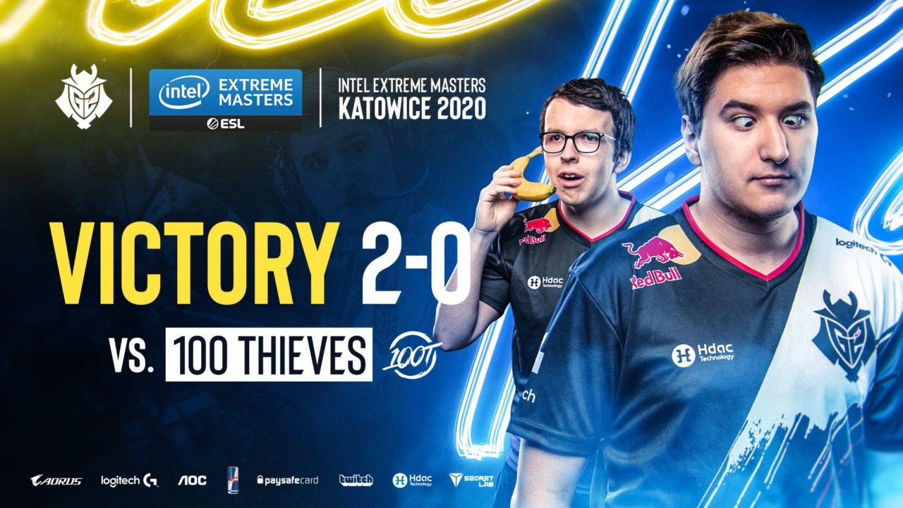 G2 defeat 100T at IEM Katowice