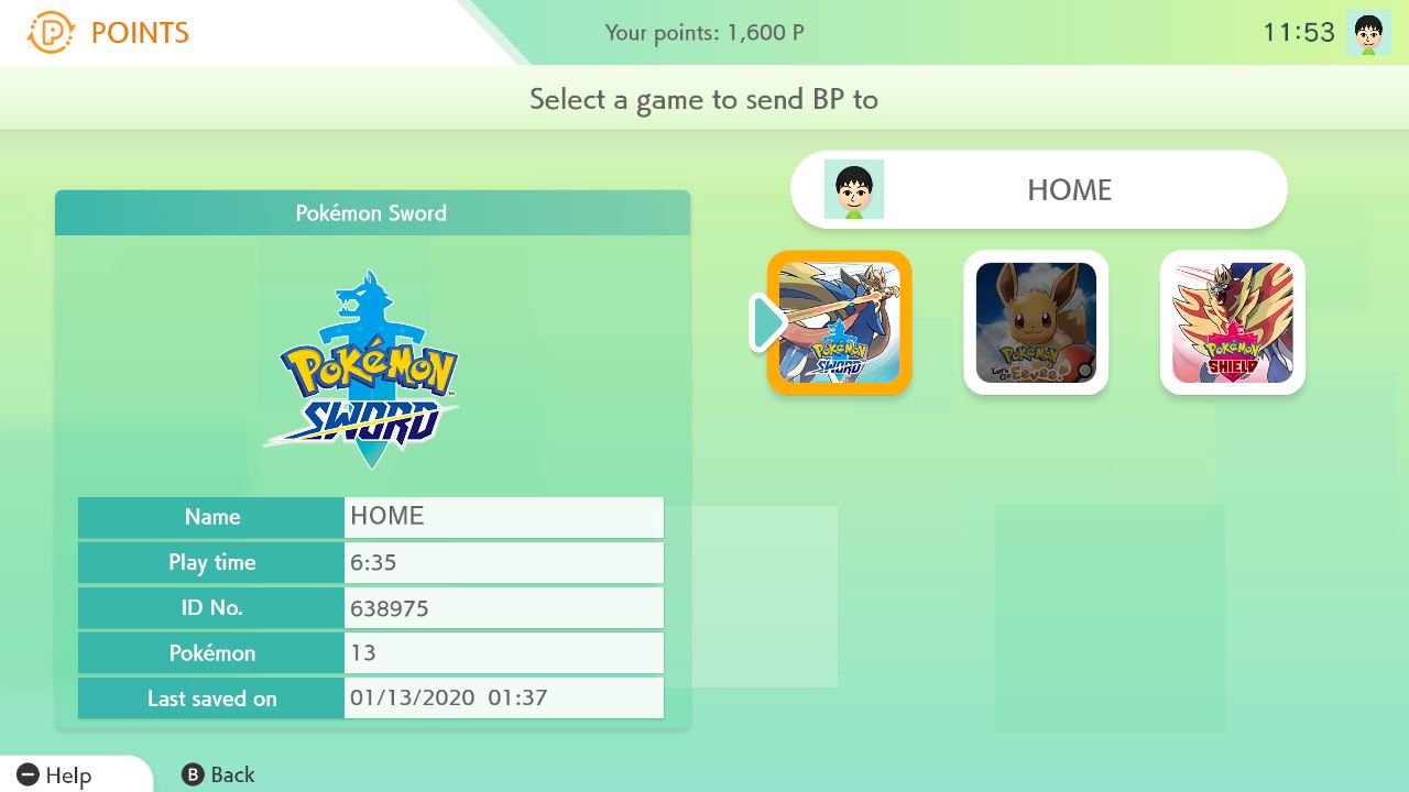 Pokémon Sword Shield transfer