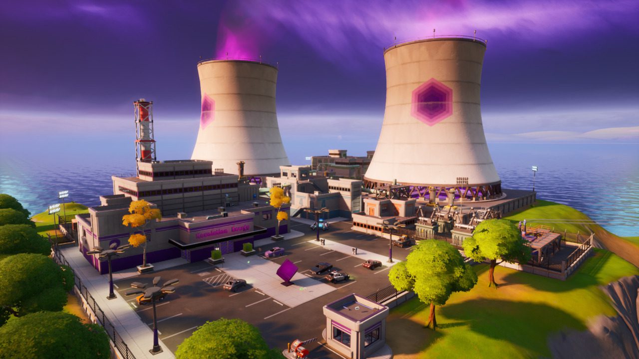 Fortnite Week 6 challenge Steamy Stacks zipline
