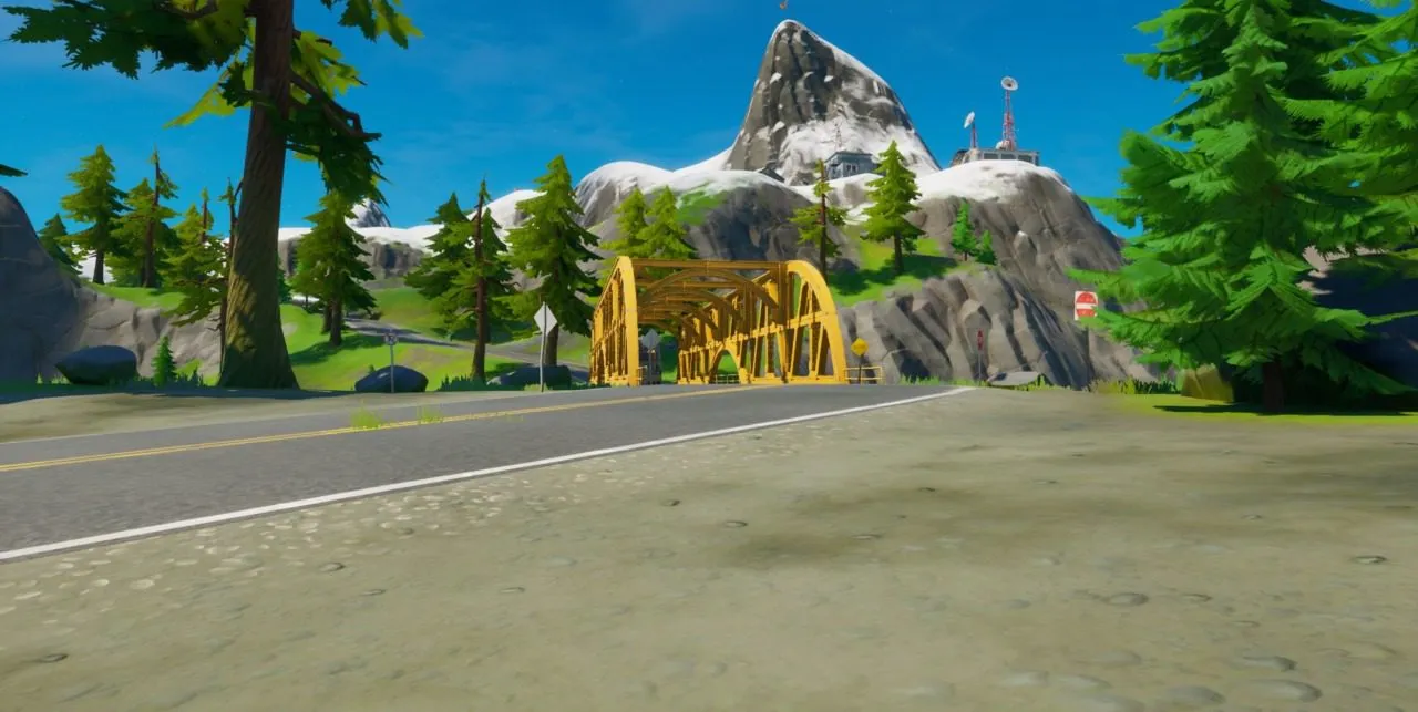fortnite season 4 week 2 challenge three steel bridges
