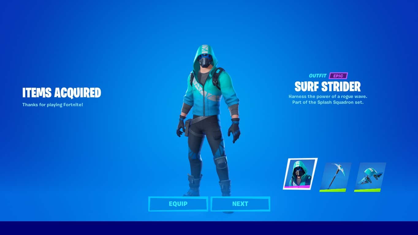 free Fortnite Splash Squadron set