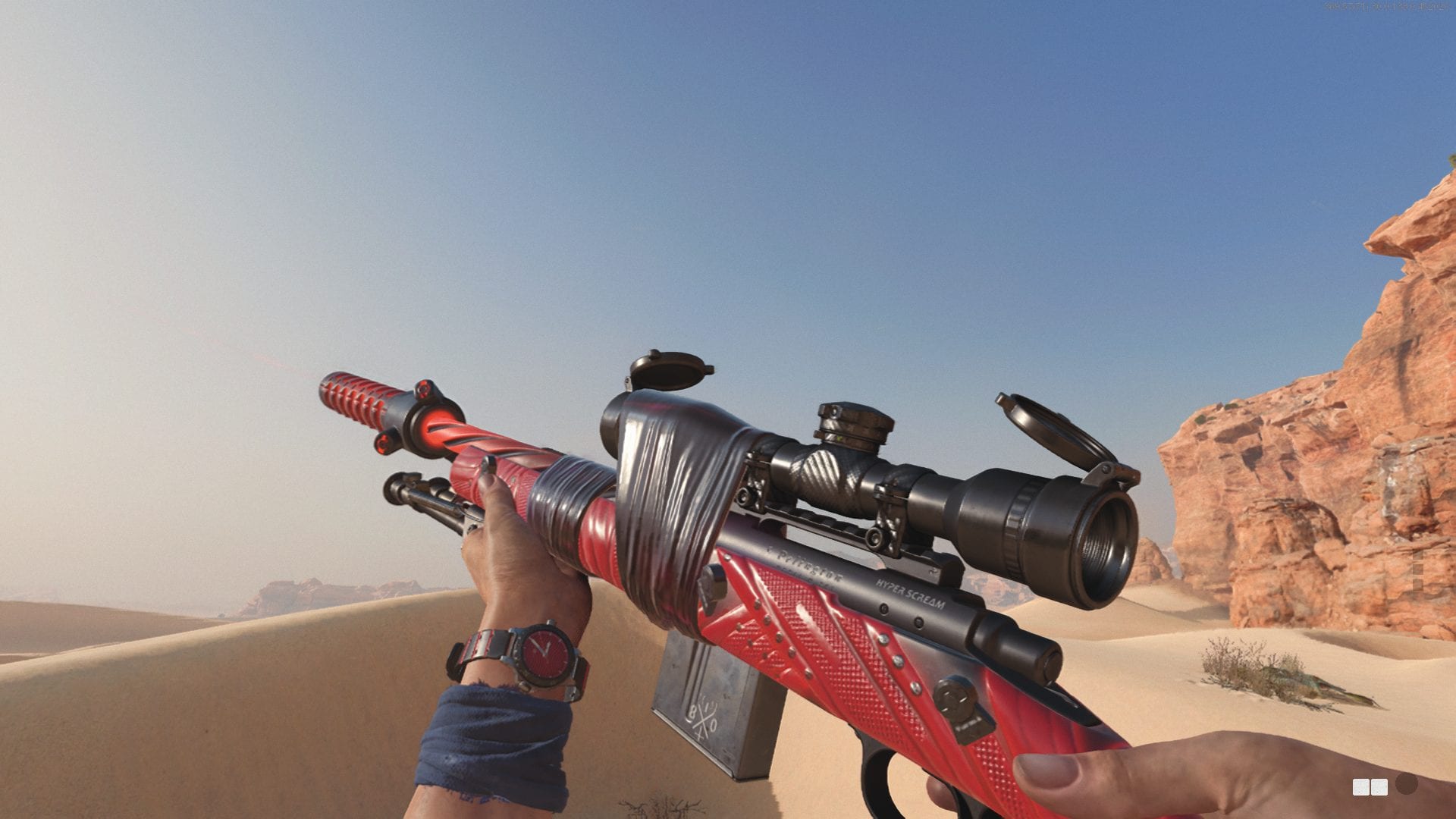 First person perspective of the Pelington 703 in Black Ops Cold War