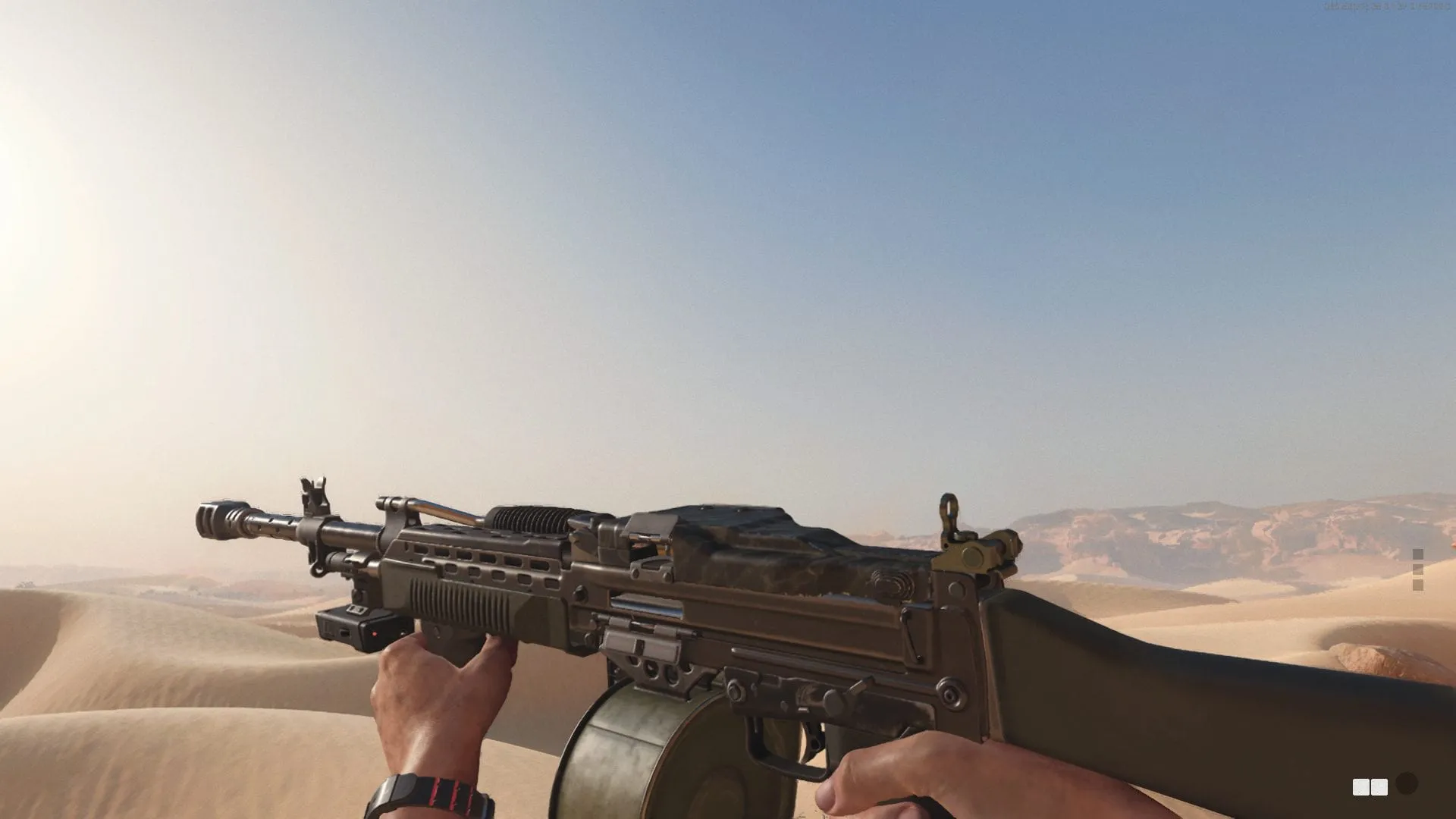 First person perspective of the Stoner 63 in Black Ops Cold War