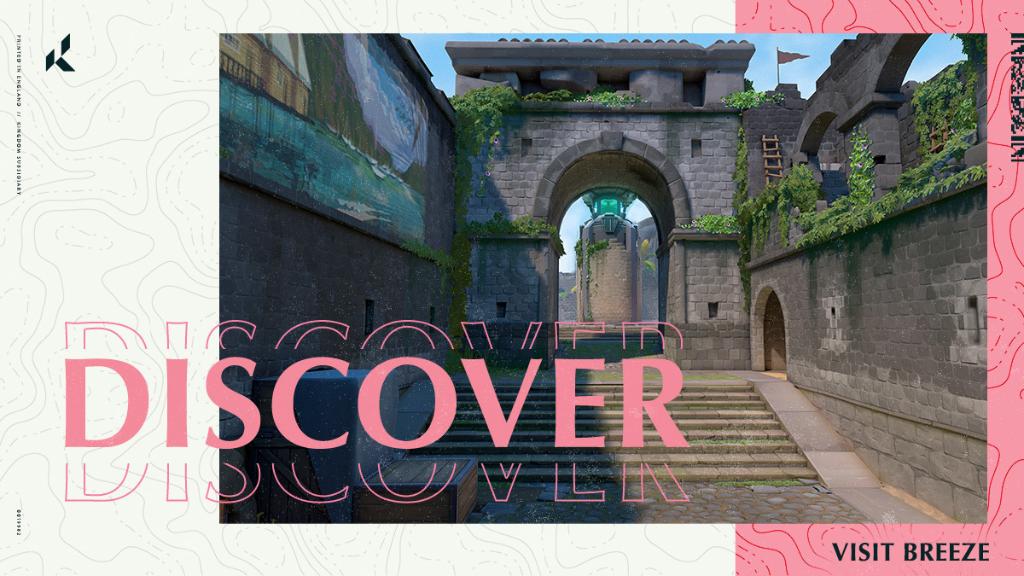 VALORANT map Breeze travel photo with Discover over the front
