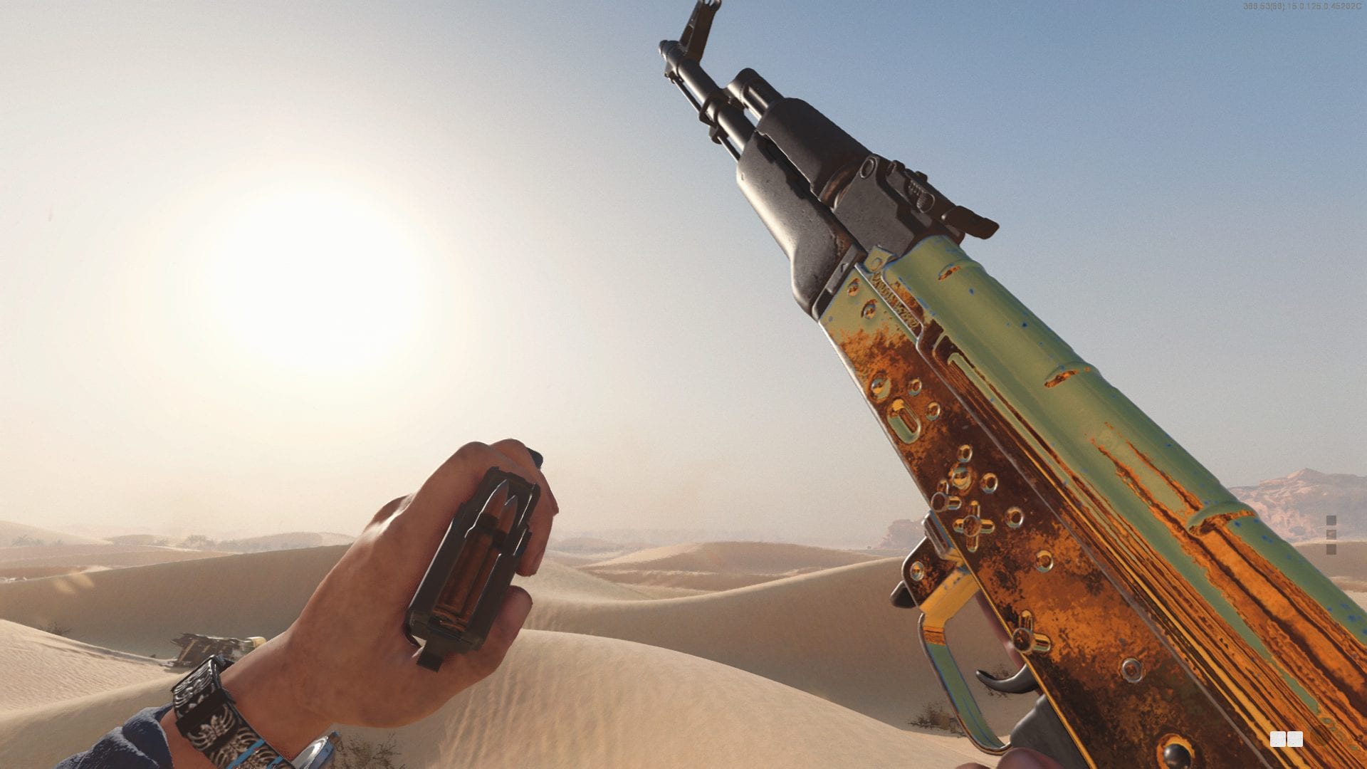 First person perspective of the AK-47 loadout Black Ops Cold War