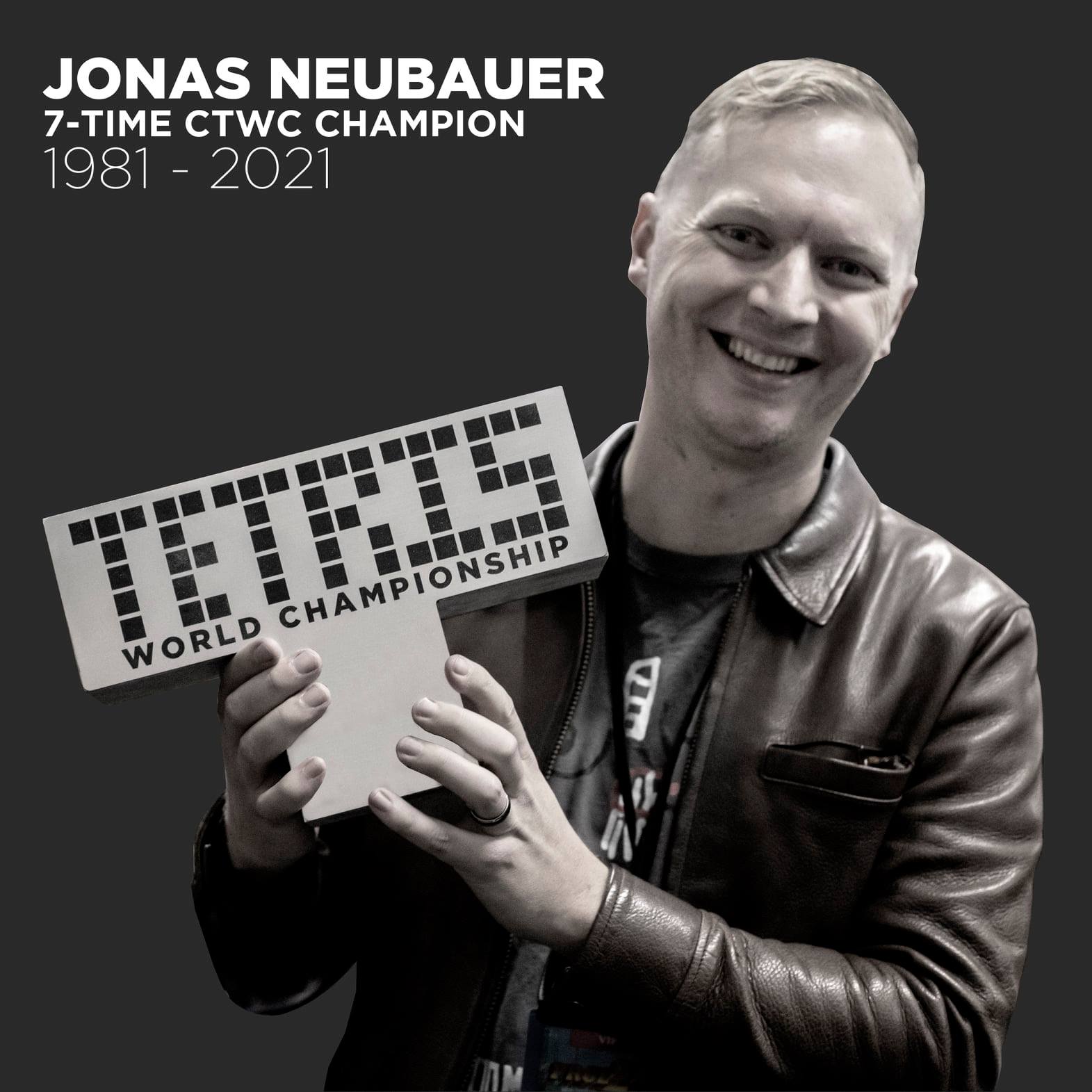 A graphic honoring Jonas Neubauer after his death in early 2021.