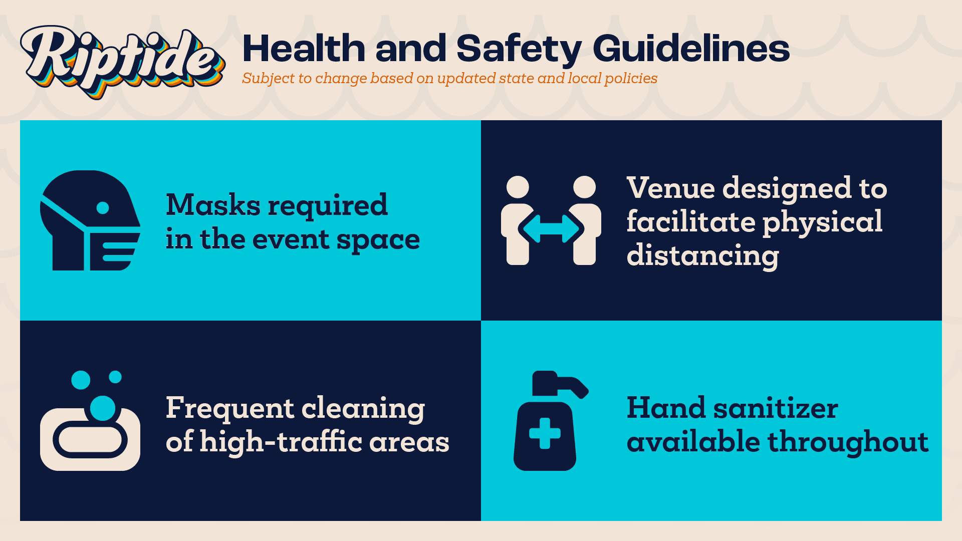 A list of the COVID-19 safety requirements for Riptide, a new in-person major tournament for Super Smash Bros.