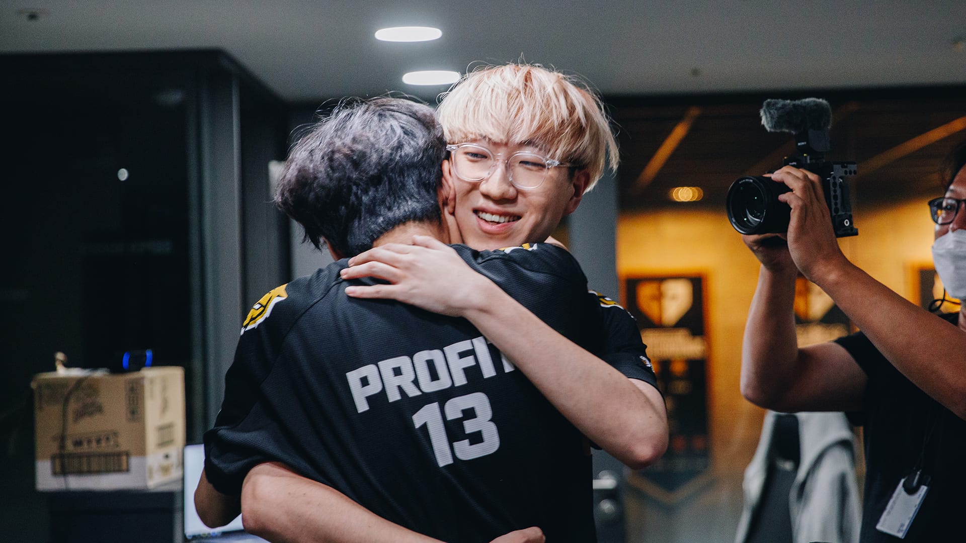 profit and gesture hugging