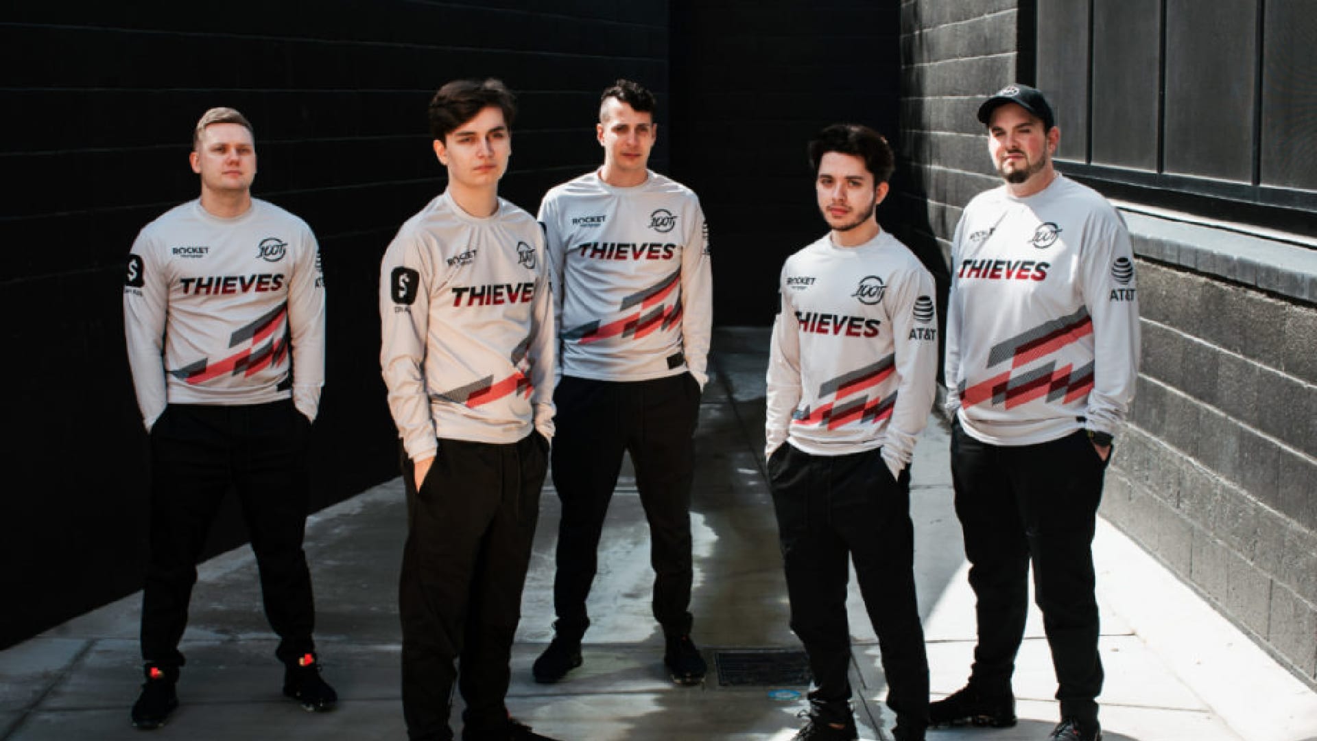 100 Thieves VALORANT team photo for stage 3 team posted after qualifying for Challengers Finals