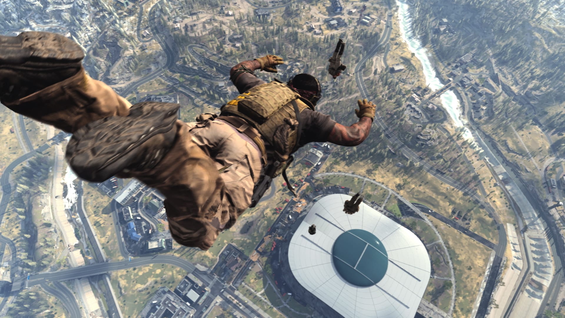 warzone character jumping out of a plane - World Series of Warzone