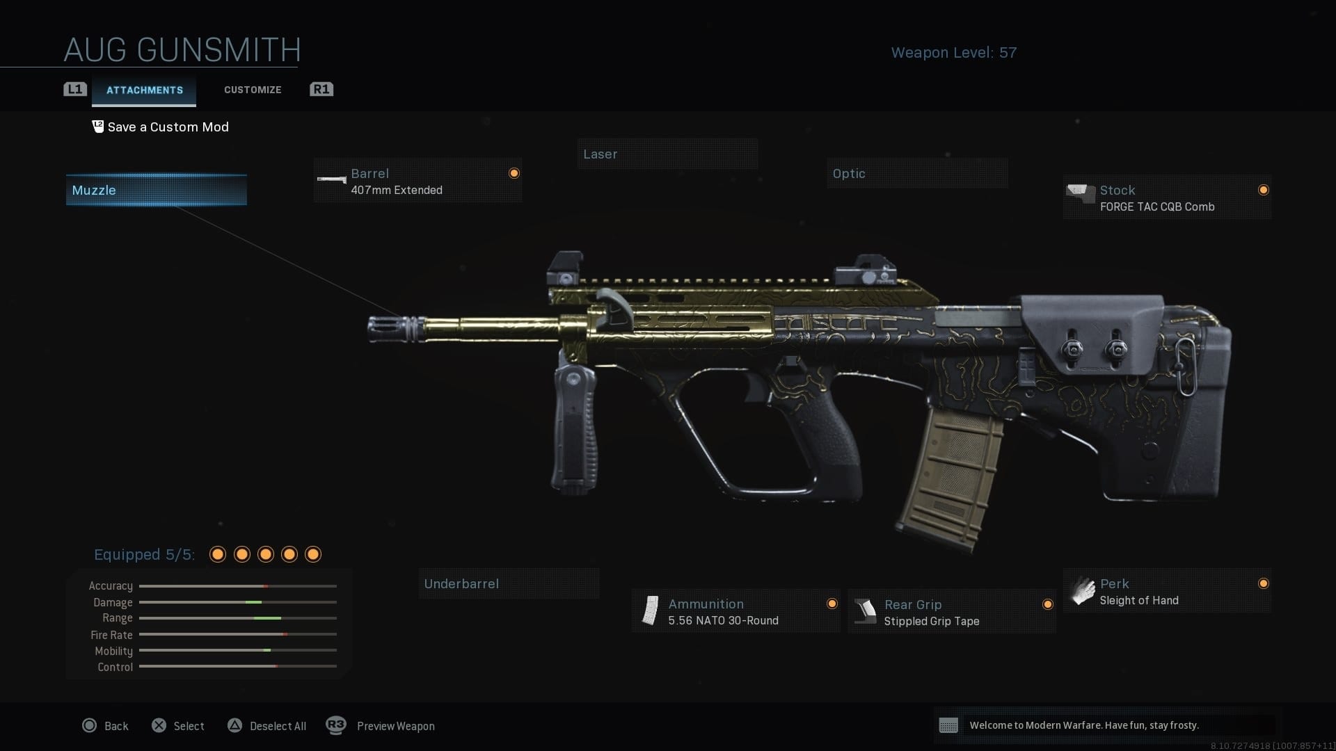 MW AUG loadout in Warzone