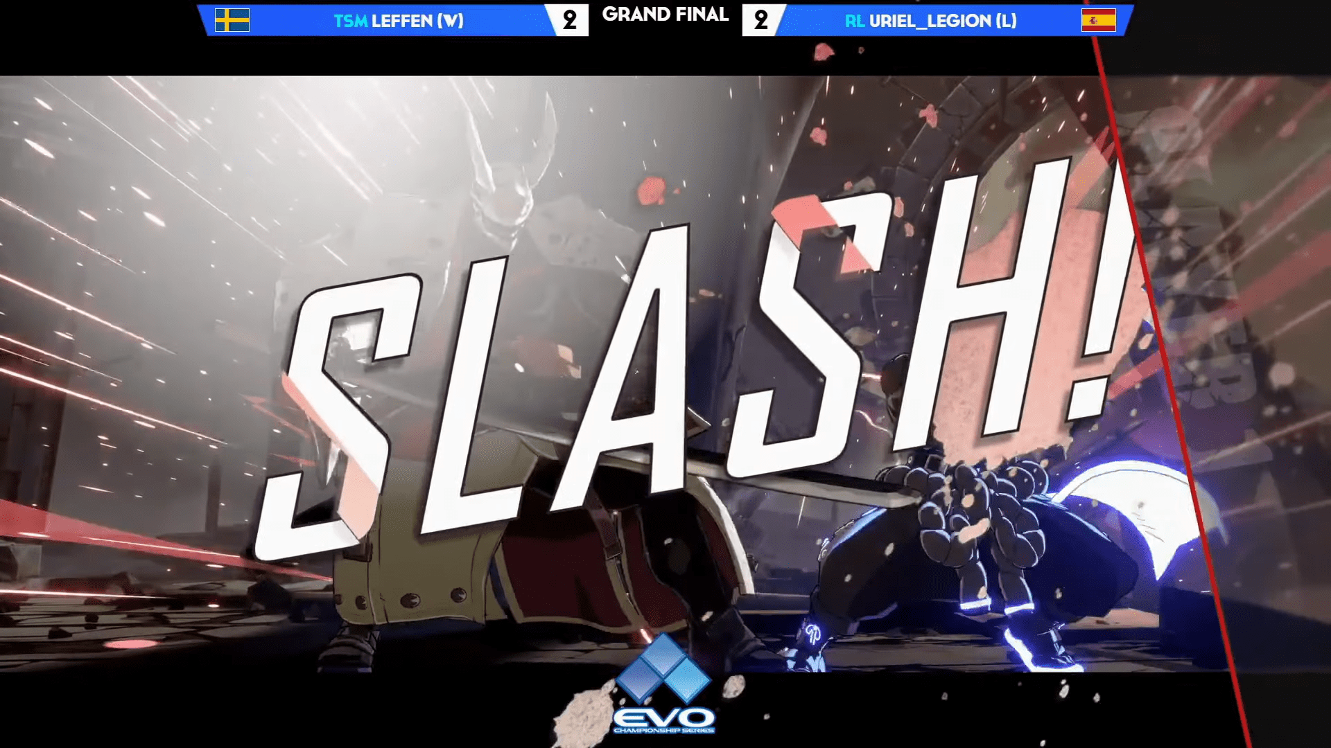 Leffen beats Uriel_Legion in Evo 2021's EU Guilty Gear Strive finals.