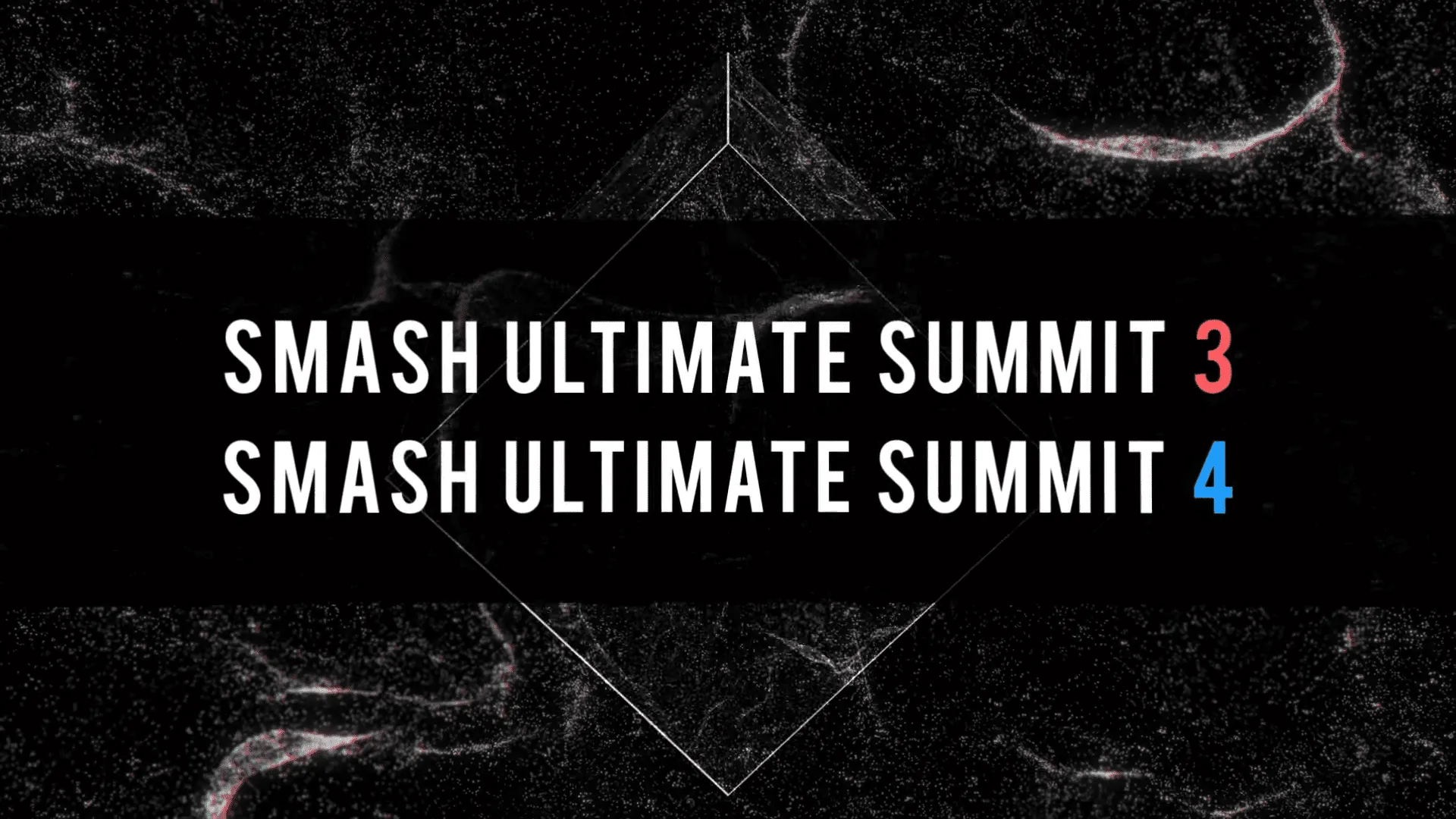 The logos for Smash Ultimate Summit 3, which has its vote-ins confirmed, and Smash Ultimate Summit 4.