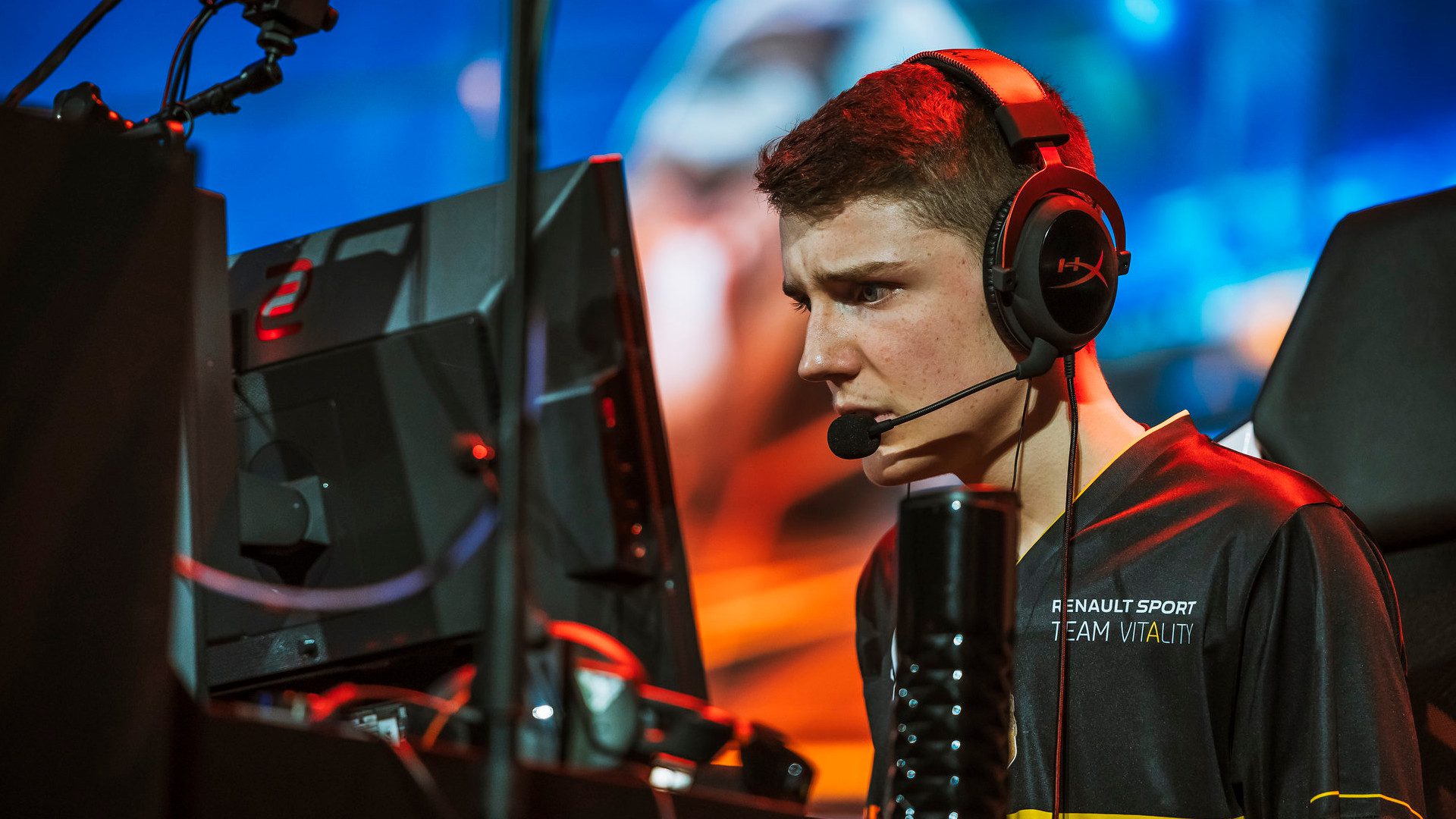 Dignitas player Scrub Killa at RLCS 8 Worlds as a Vitality player