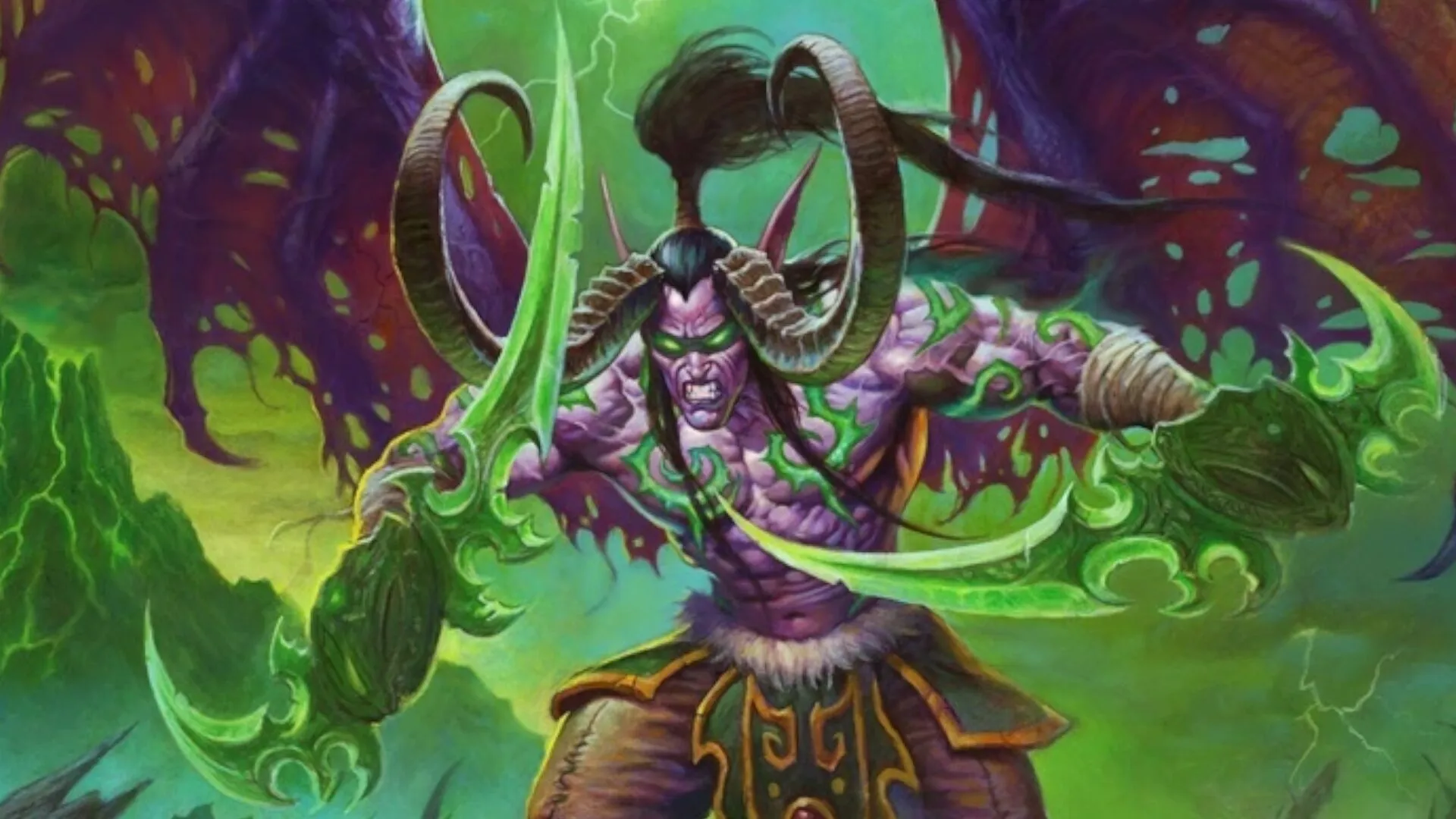 Illidan Stormrage representing the Demon Hunter class in Hearthstone