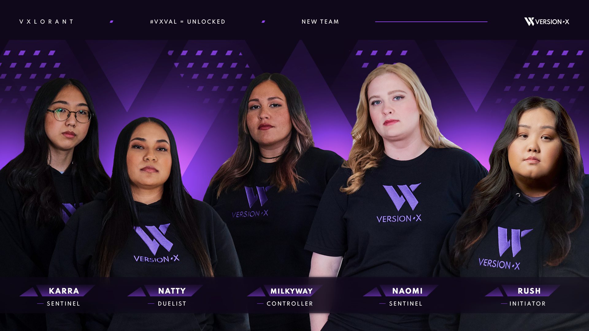 VersionX's full VALORANT roster