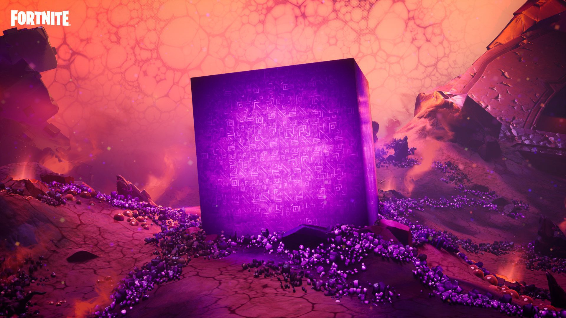 Touch a cube in Fortnite