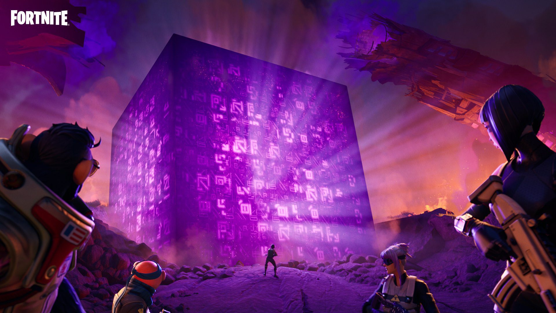 Launch from a corruption vent in Fortnite