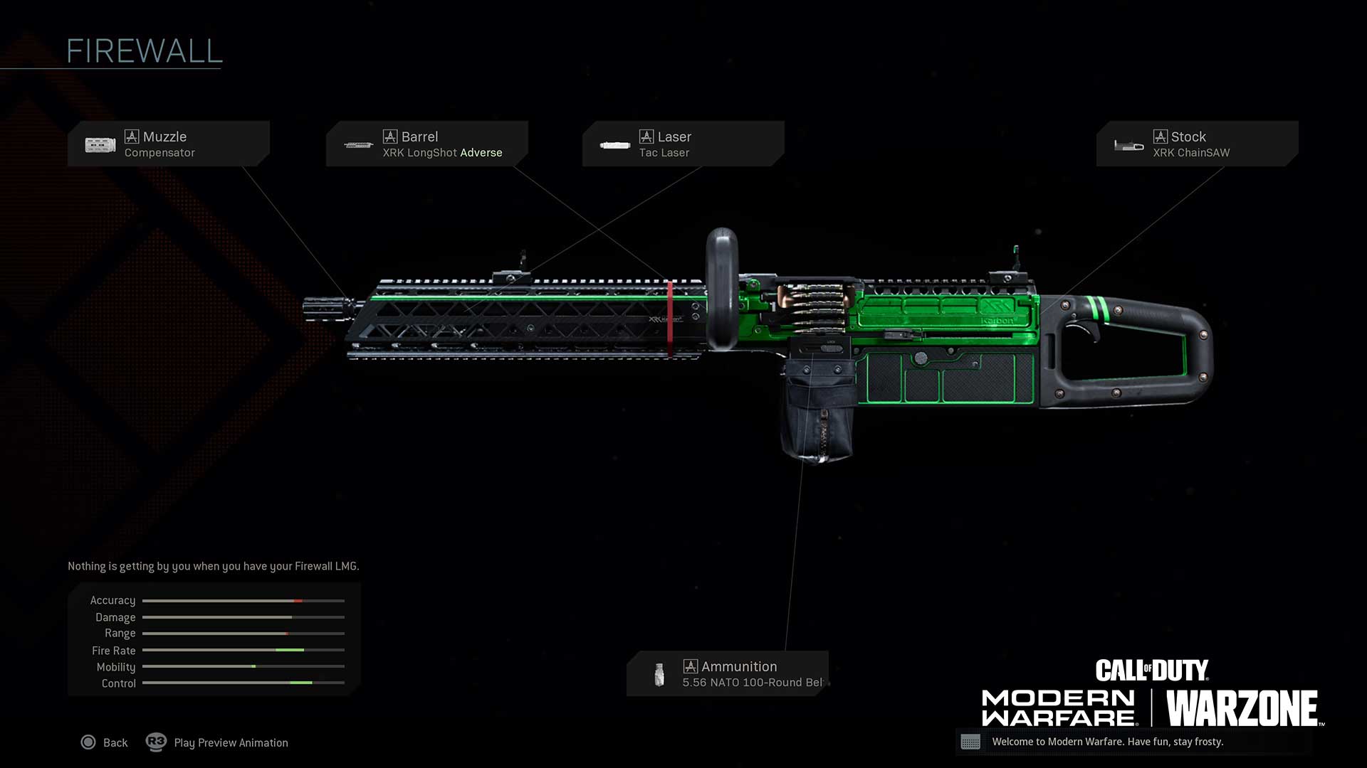 FiNN loadout in Warzone
