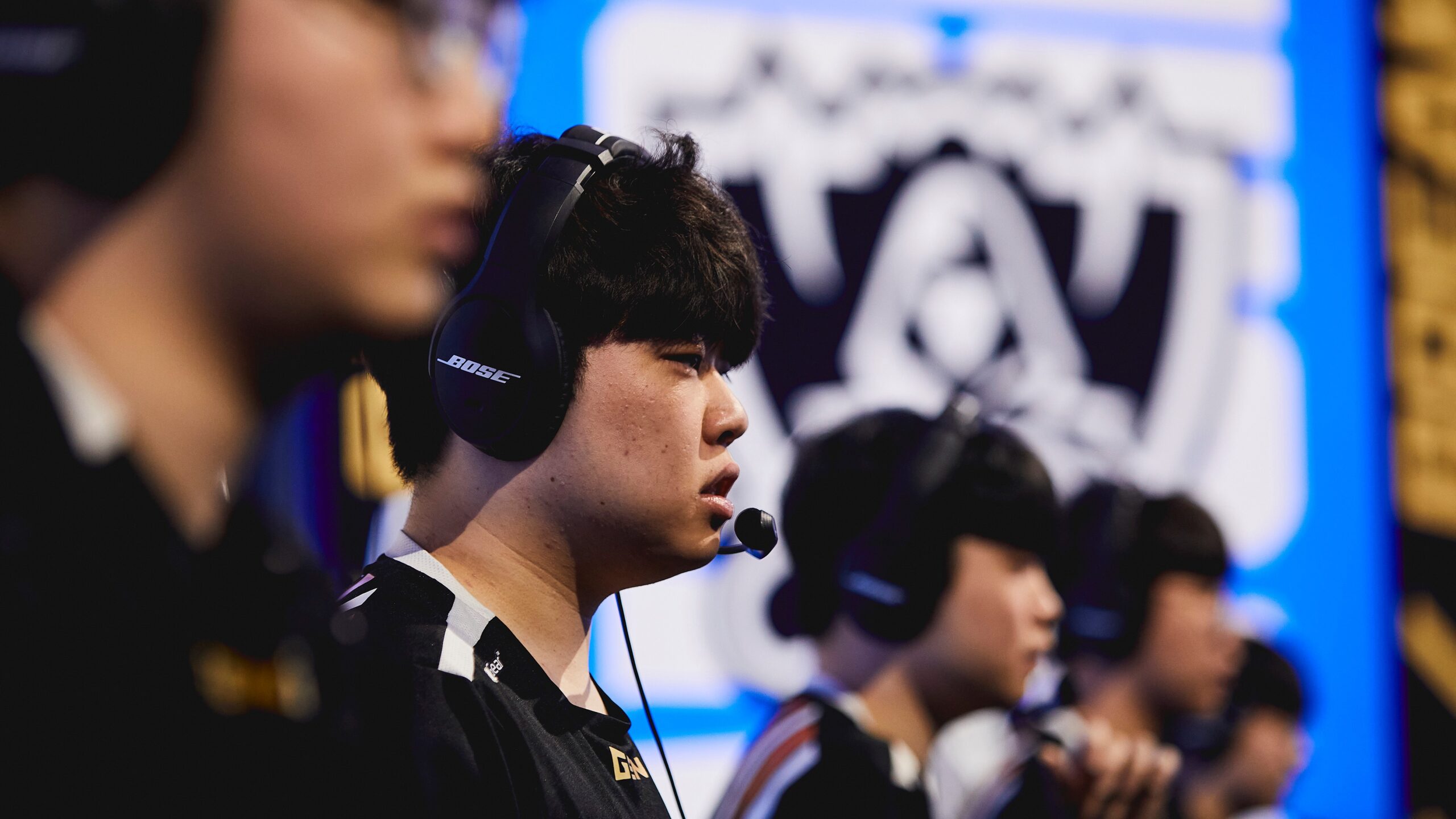 Gen.G on stage at Worlds 2021