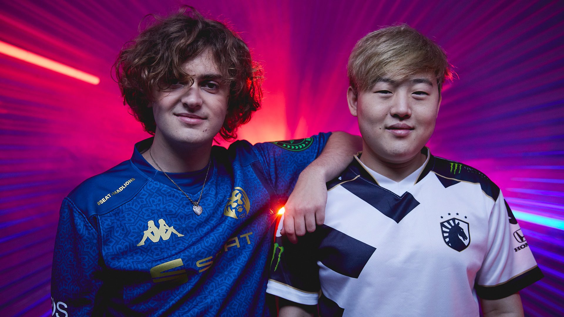 Players from MAD Lions and Team Liquid, who played during the Worlds 2021 group stage
