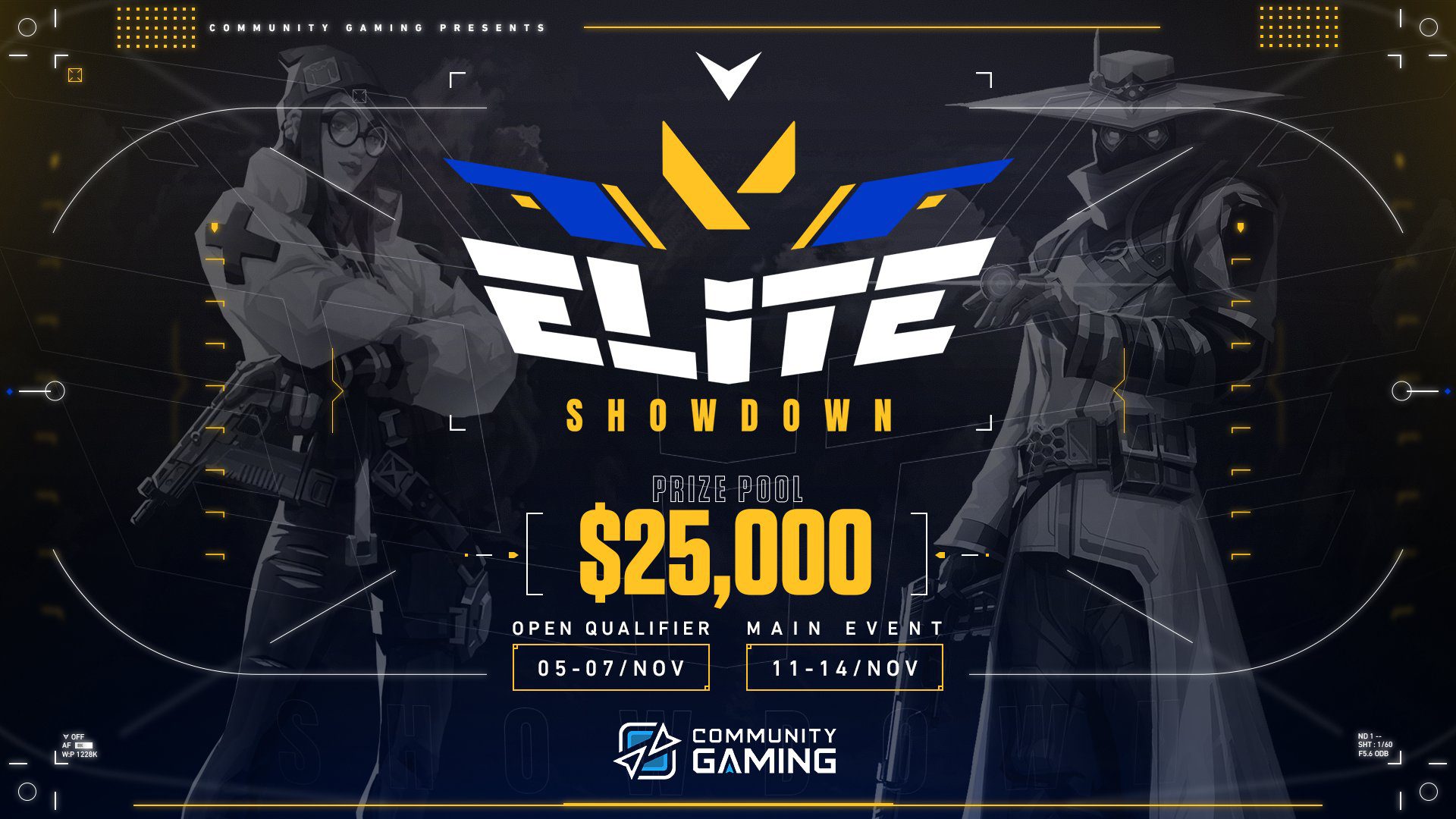 The VALORANT Elite Showdown Tournament graphic