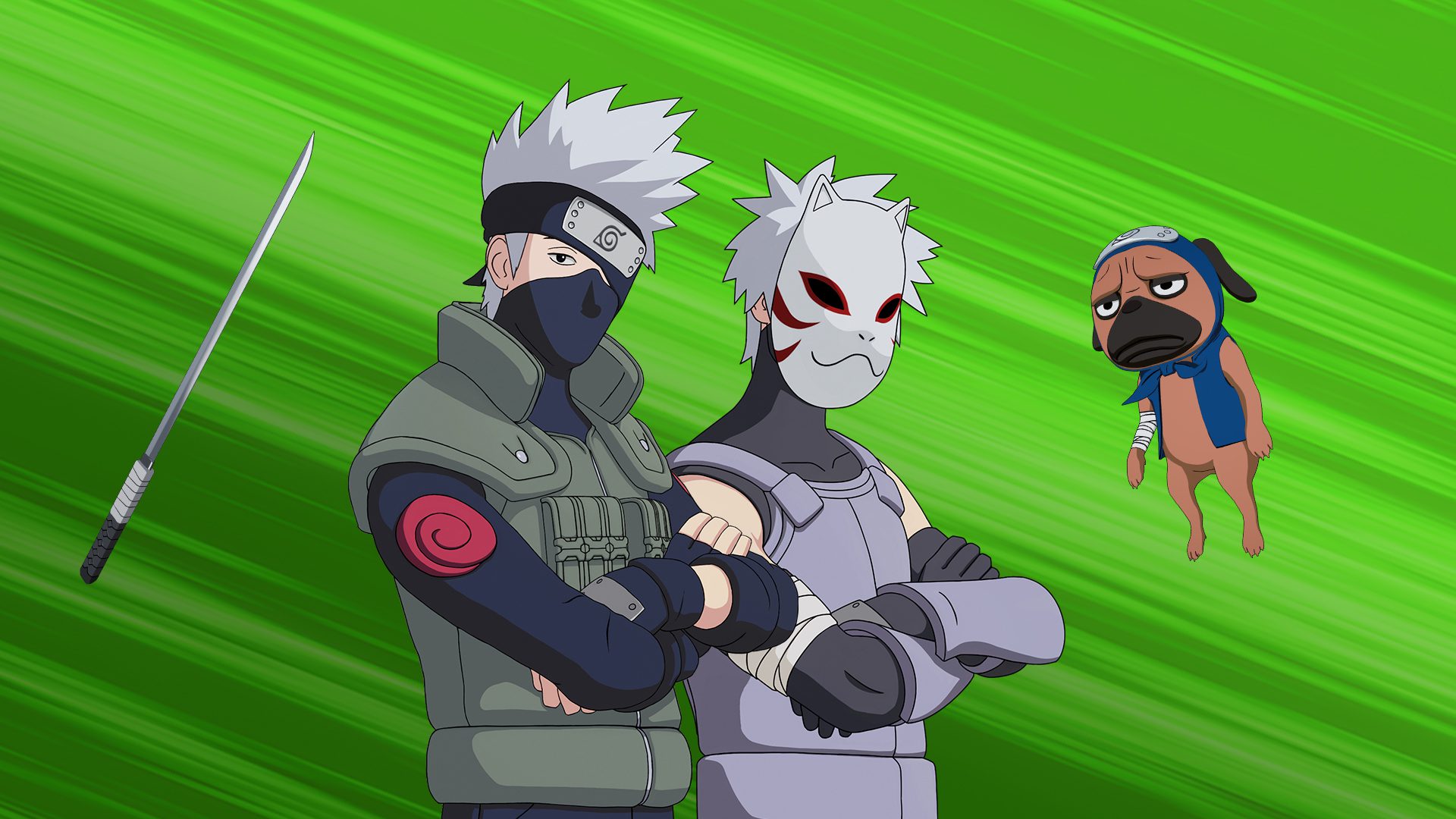Kakashi skin available in alternative Black Ops, and Black Ops mask skins in Fortnite