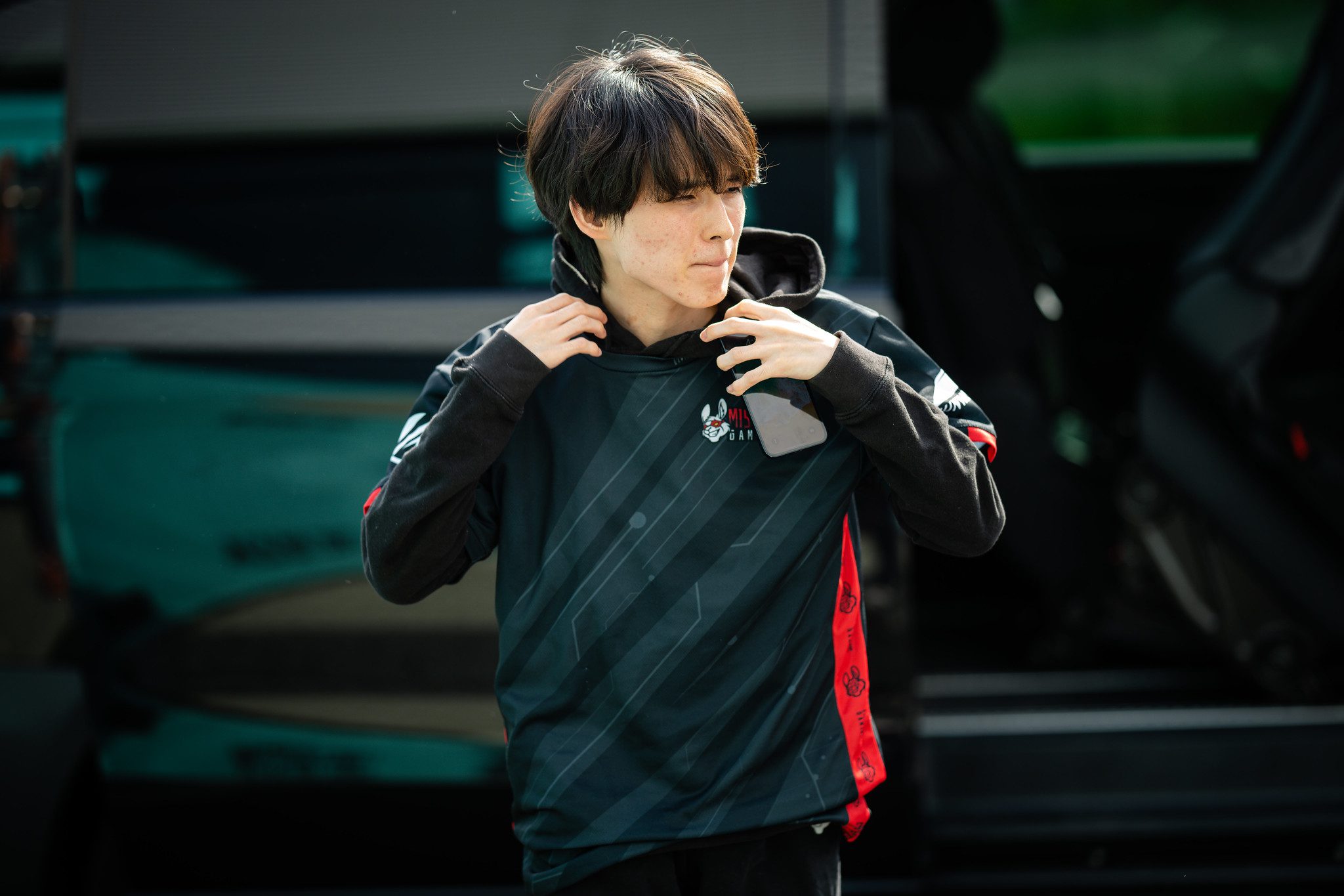 HiRit walks out of his Misfits bus