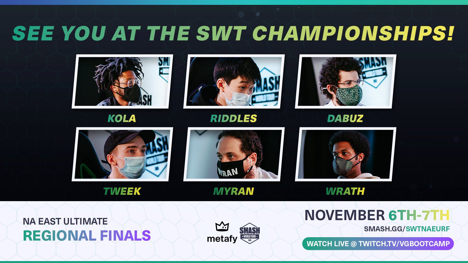 These six players qualified for the global finals at the SWT NA East Ultimate Regional Finals.
