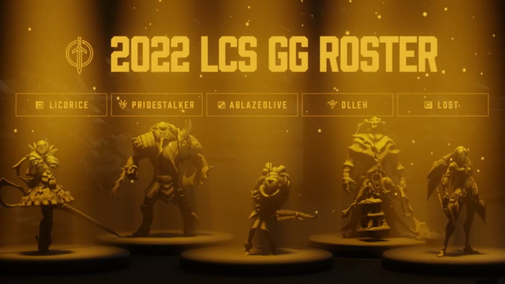 Golden Guardians reveal roster for 2022 LCS Spring Split