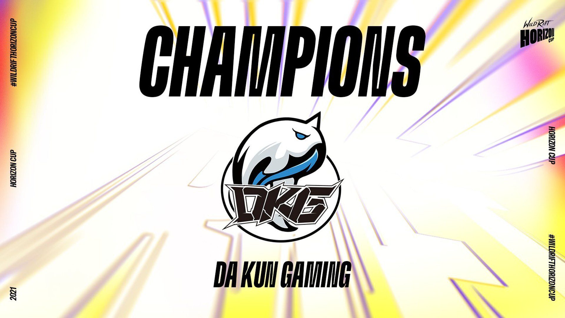 Wild Rift Horizon Cup champions DKG winning graphic