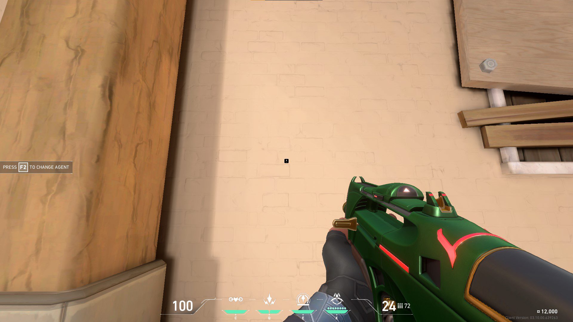 The exclamation point crosshair in VALORANT
