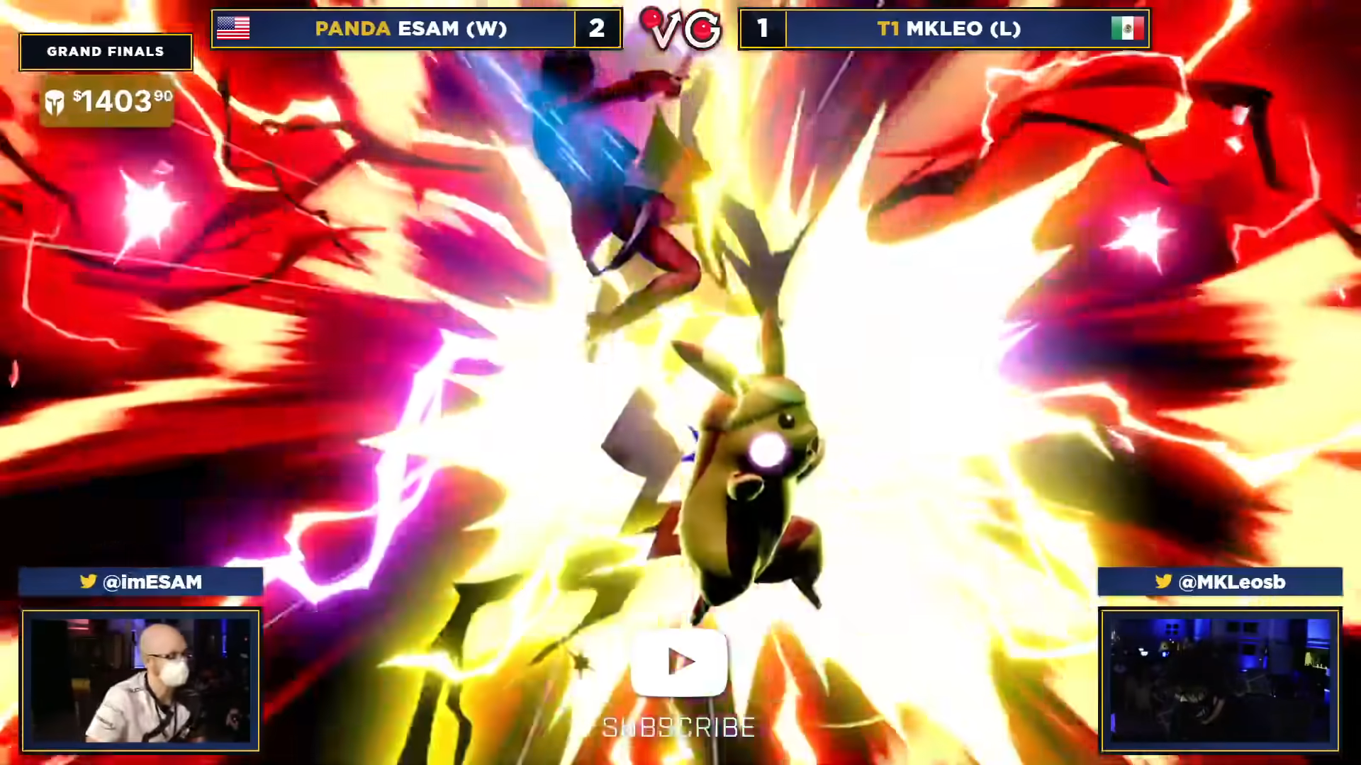 ESAM beats MkLeo at Glitch 8.5, the predecessor to Glitch Infinite.
