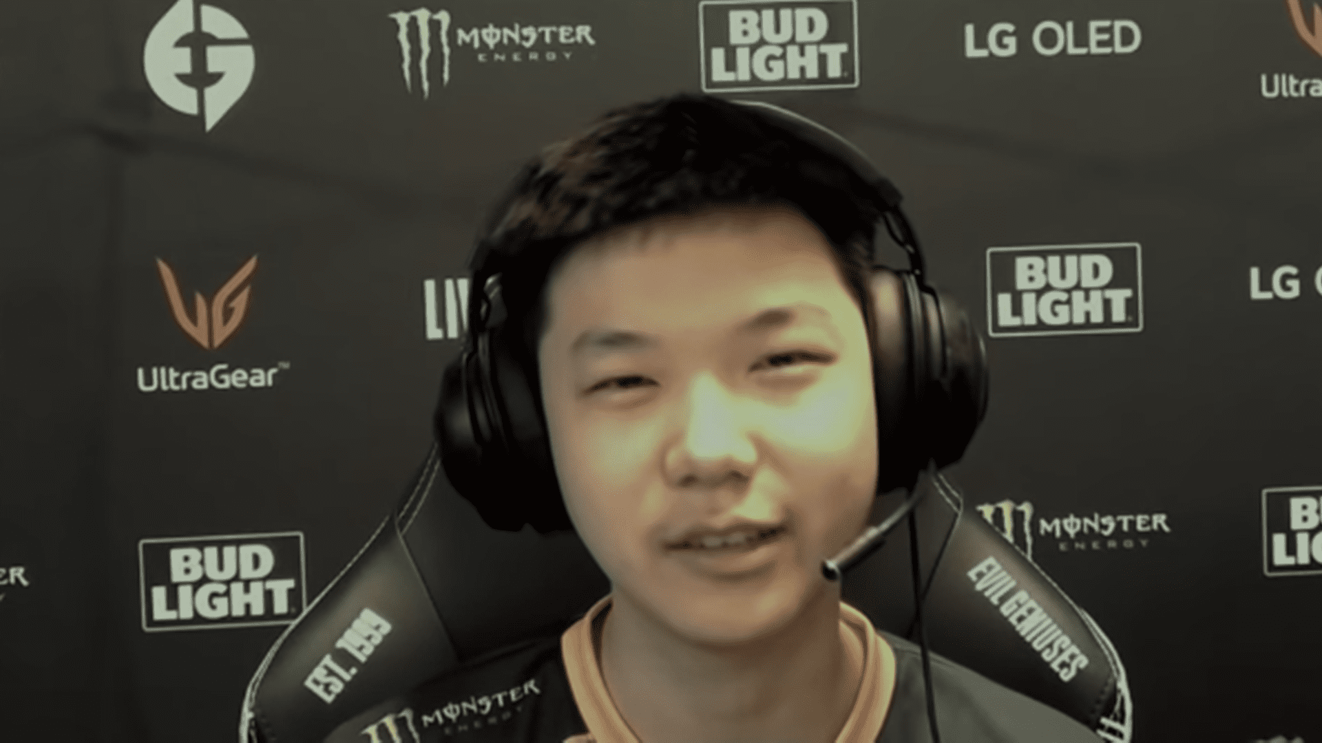Evil Geniuses' Jojopyun during a post match interview