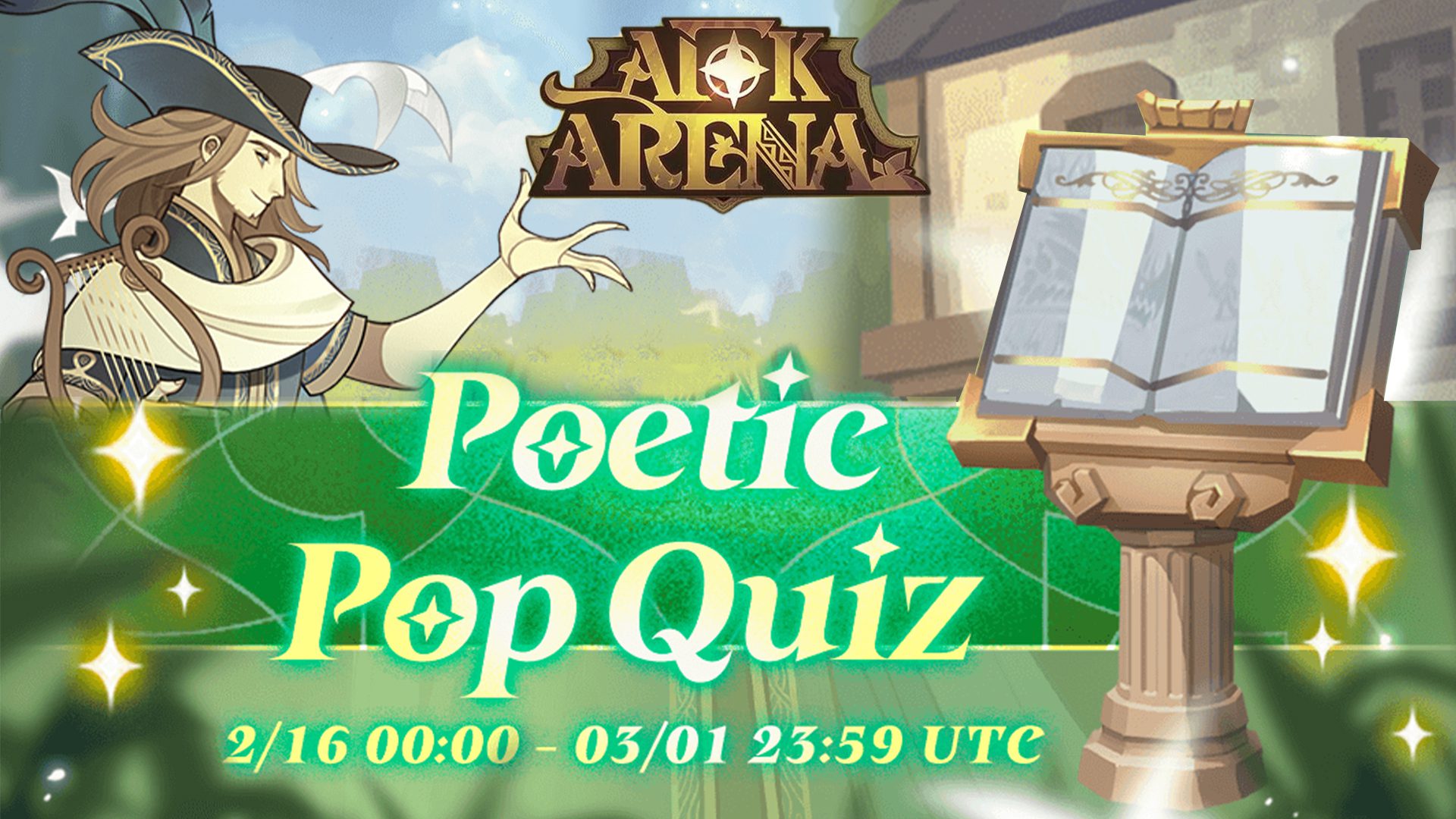 Poetic Pop Quiz is a new event in AFK Arena. It gives players rewards for answering questions correctly.