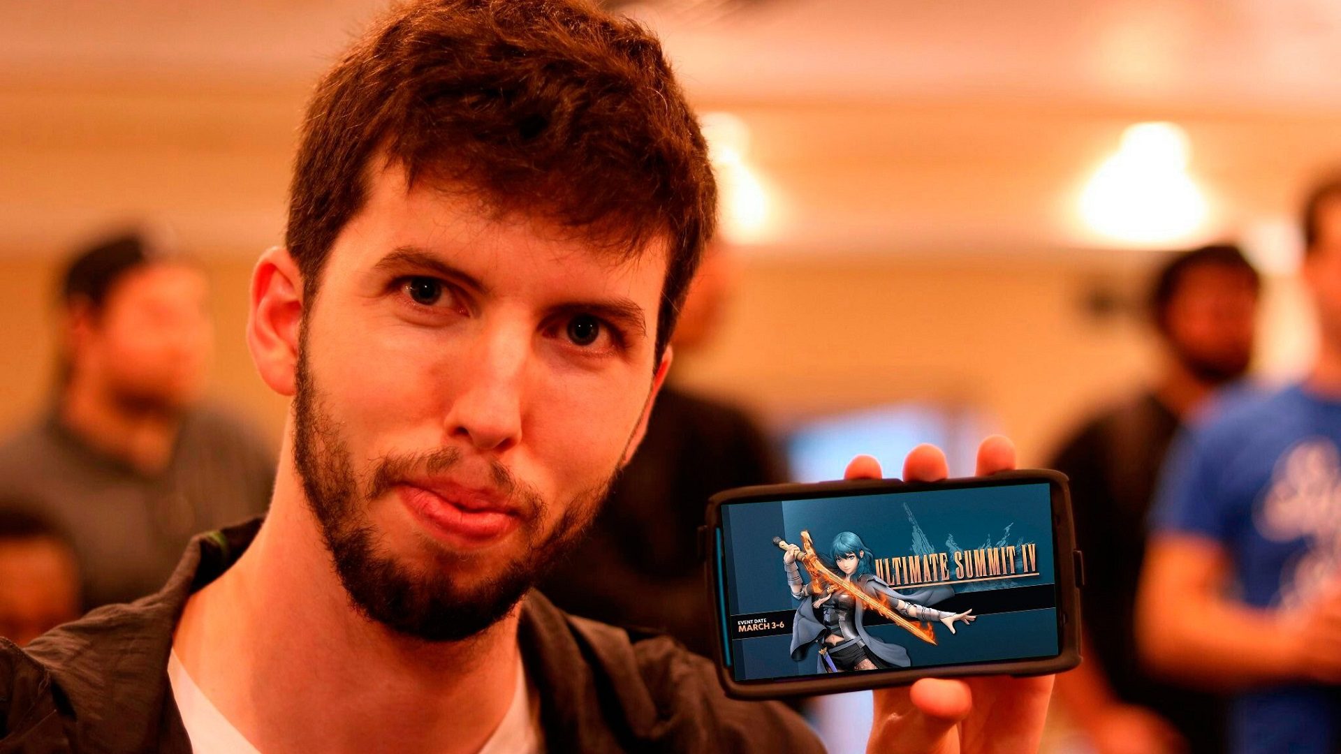 An image commemorating Fatality, who was voted into Smash Ultimate Summit 4 alongside Goblin.