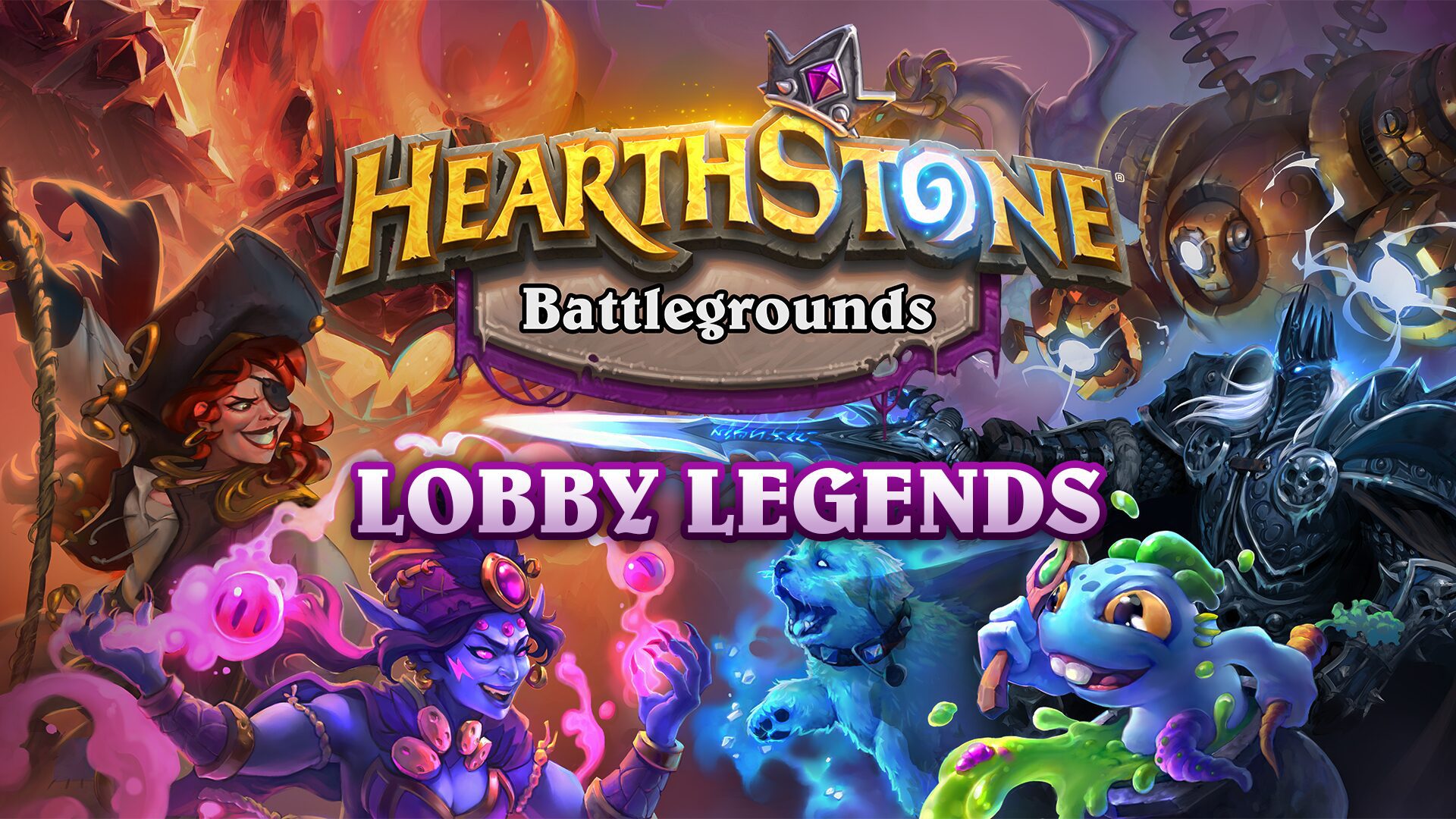 Hearthstone Battlegrounds Lobby Legends Raid Leaders esports tournament logo