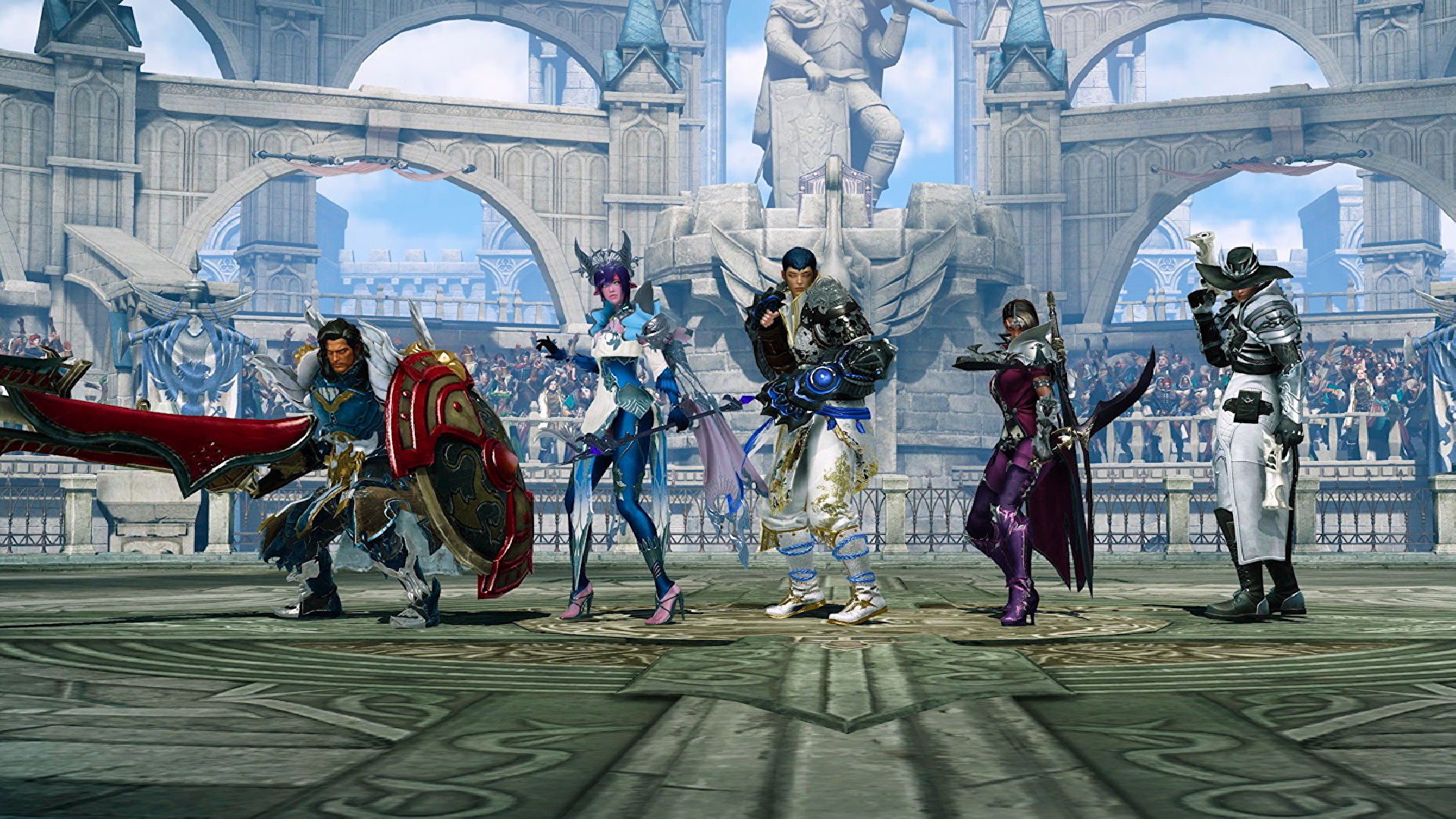 Lost Ark characters in the arena