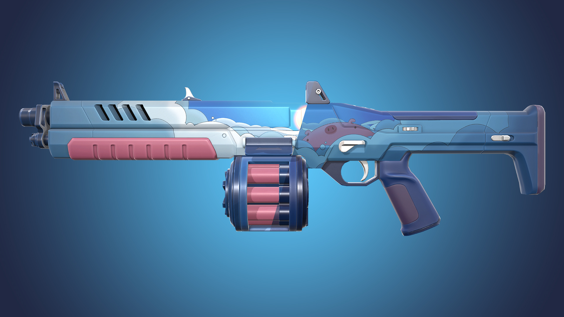 The "Divine Swine" skin on a weapon