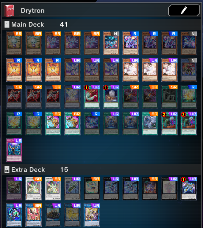 A look at a recent top four deck list featuring the Drytron deck list