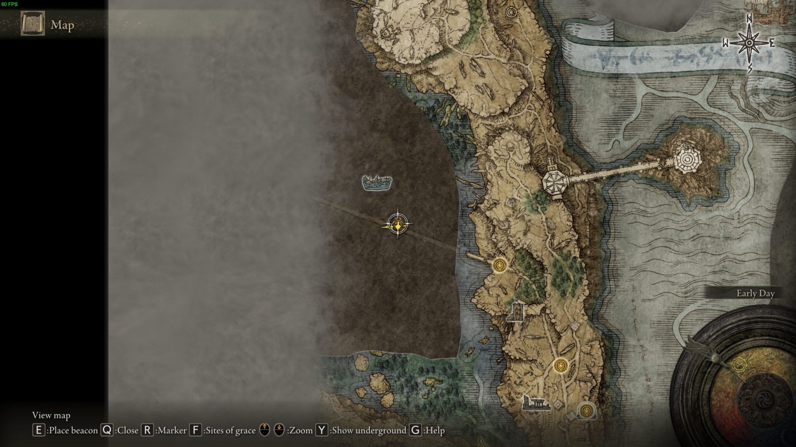 North Liurnia map in Elden Ring 