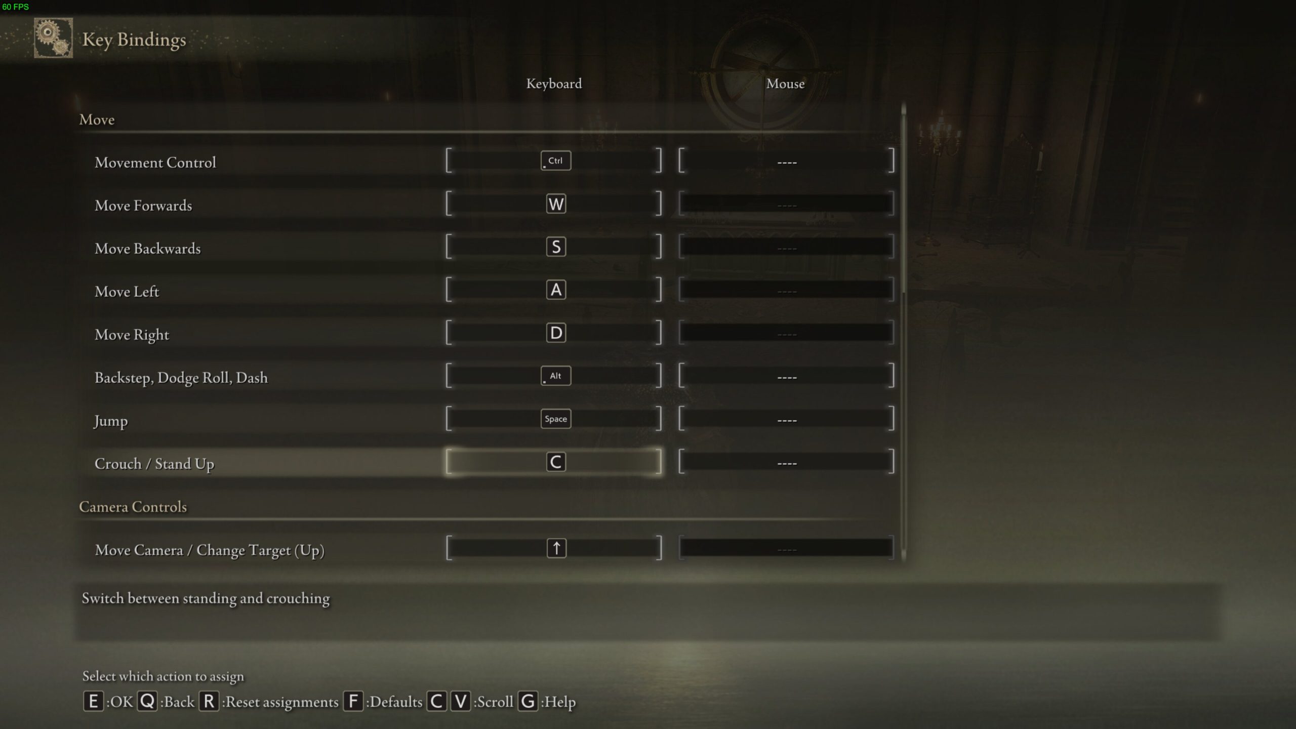 Elden Ring PC keybinds