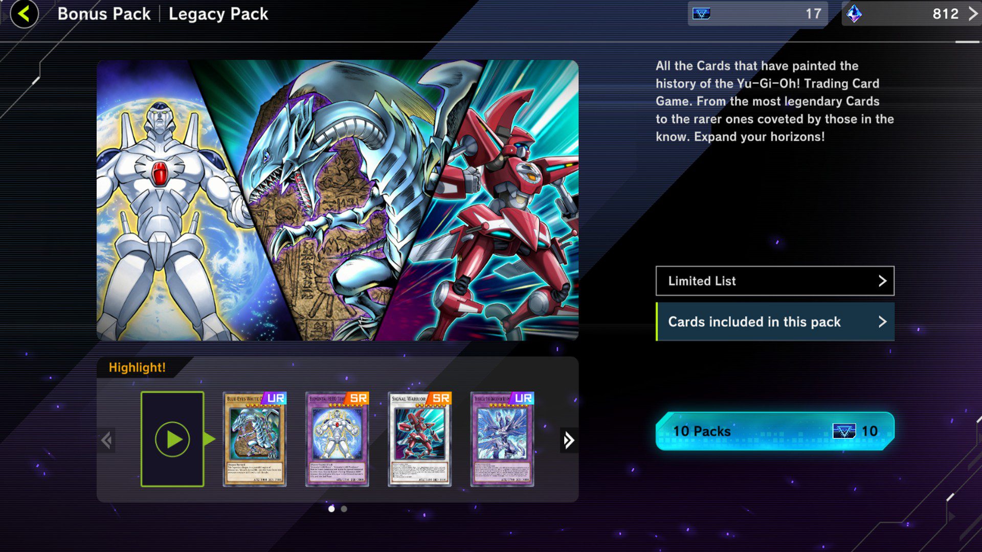 Yu-Gi-Oh! Master Duel Legacy Packs
