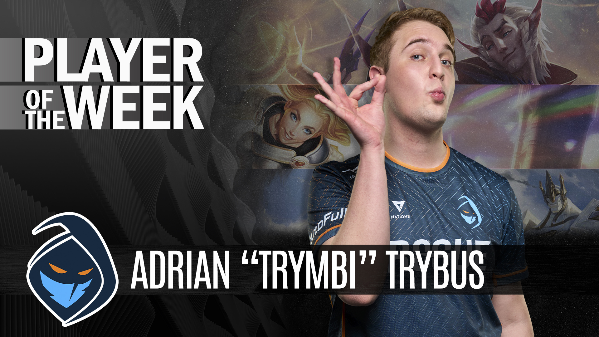 Trymbi wins player of the week for his big champion pool and clutch factor in the LEC