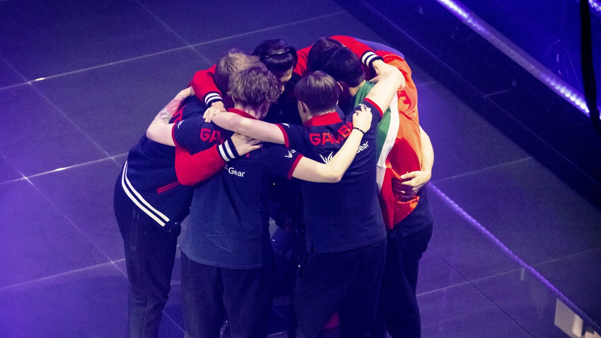 Gambit Esports, a team from Russia, huddles together a few months before Ukraine conflict