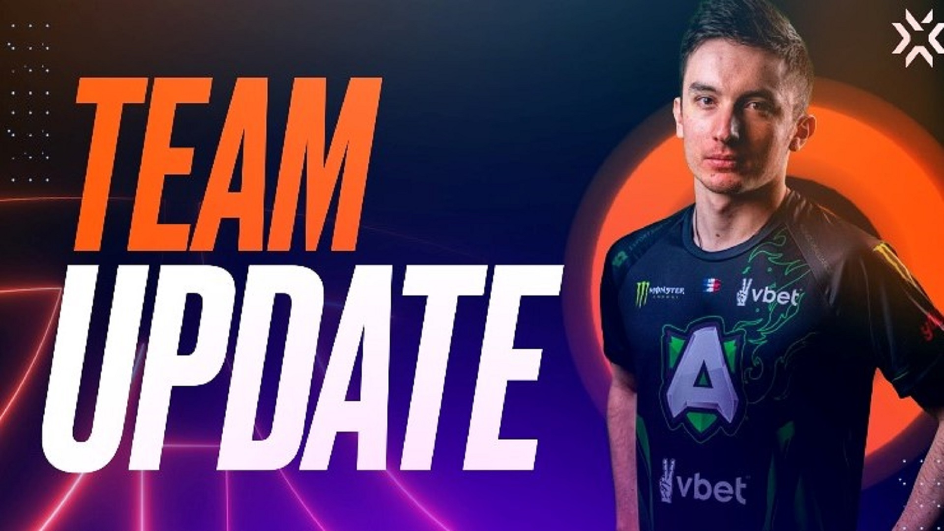 A graphic announcing Fea's addition to the Fnatic VALORANT roster.