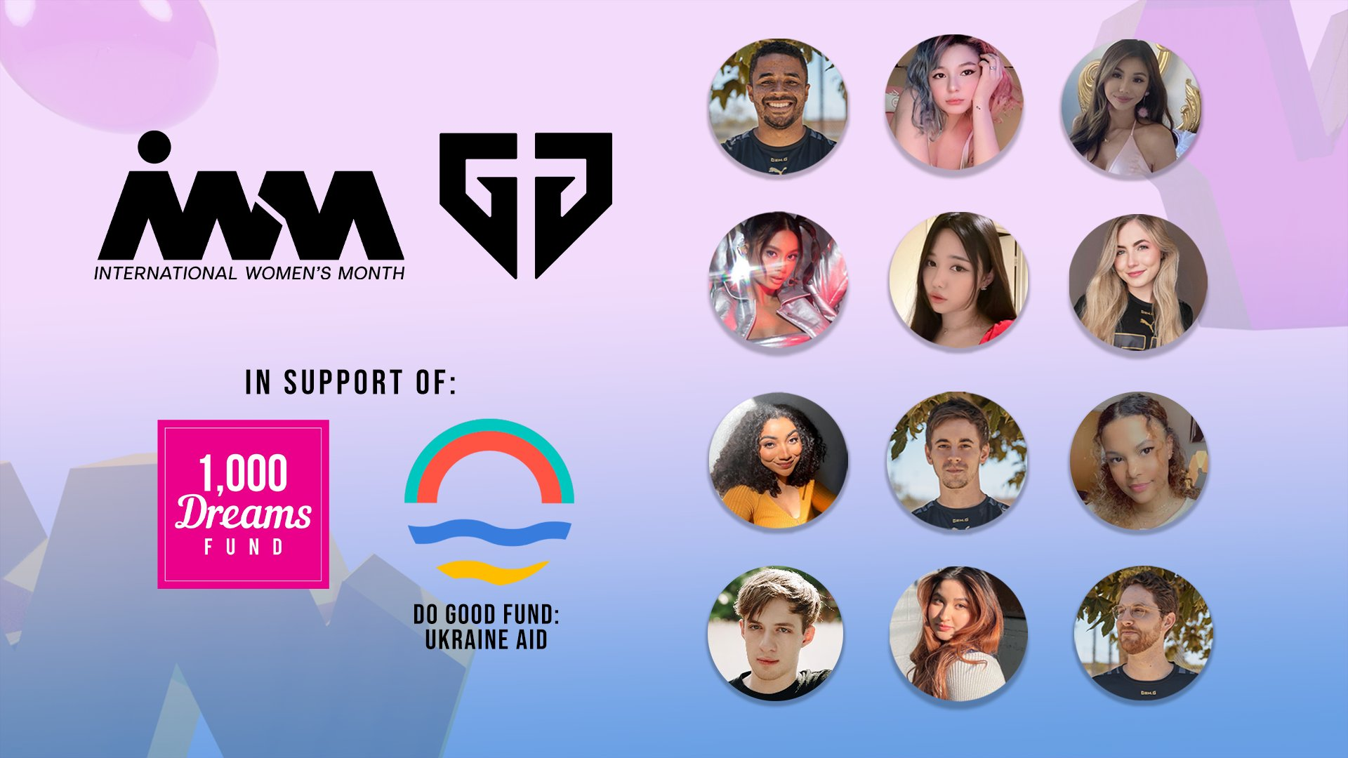 Gen.G celebrates International Women’s Month and helps 1000 Dreams Fund and Do Good Fund Ukraine Aid