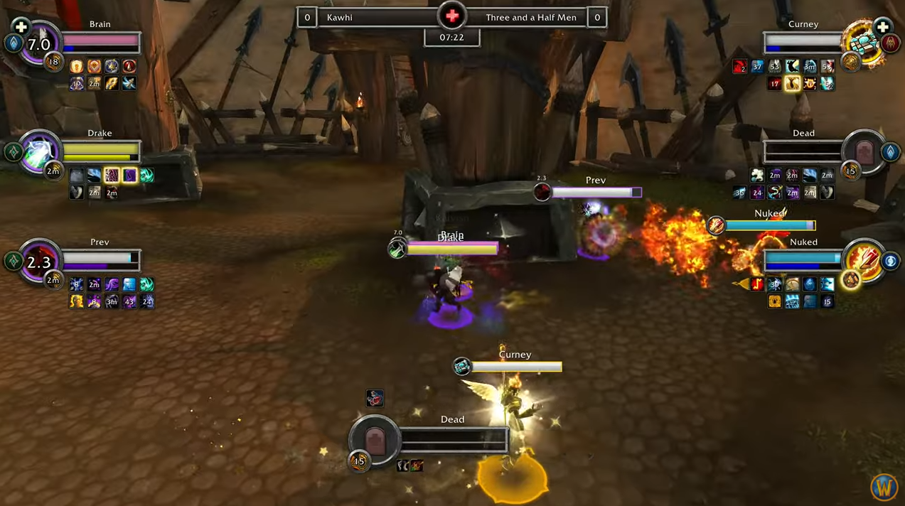 Kawhi versus Three and a Half Men during World of Warcraft Arena World Championship Cup 1