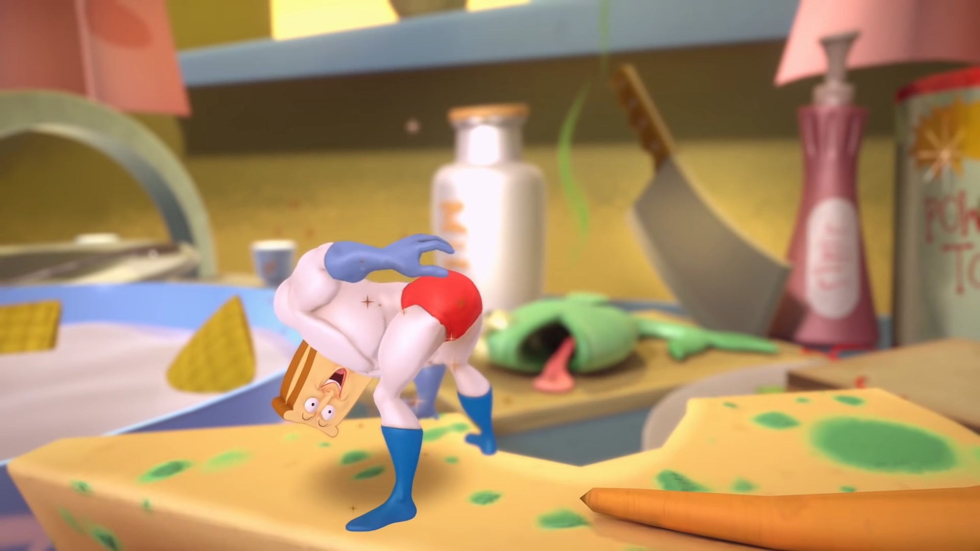 Powdered Toast Man spanks his own butt in NASB. He was nerfed in the March 2022 NASB patch.
